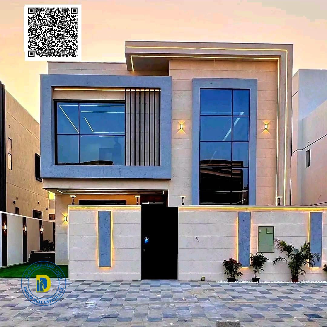 Prime location in Al Zahia, luxury villa with 5 bedrooms, roof terrace, and swimming pool, registration fees included.