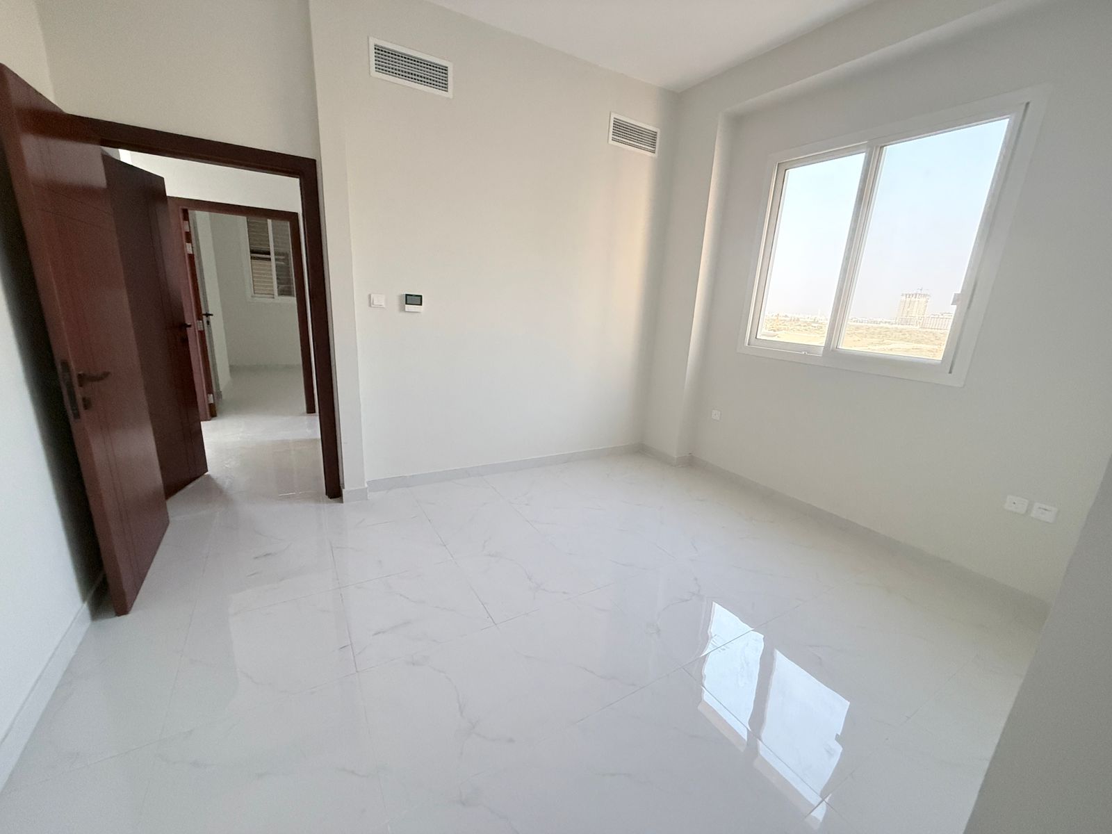 For annual rent Two bedrooms and a living room Master bedroom Two bathrooms Balcony Upper