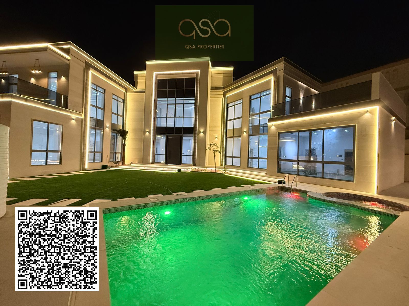 A bold, modern design makes the villa feel like it's part of a luxurious international project.
