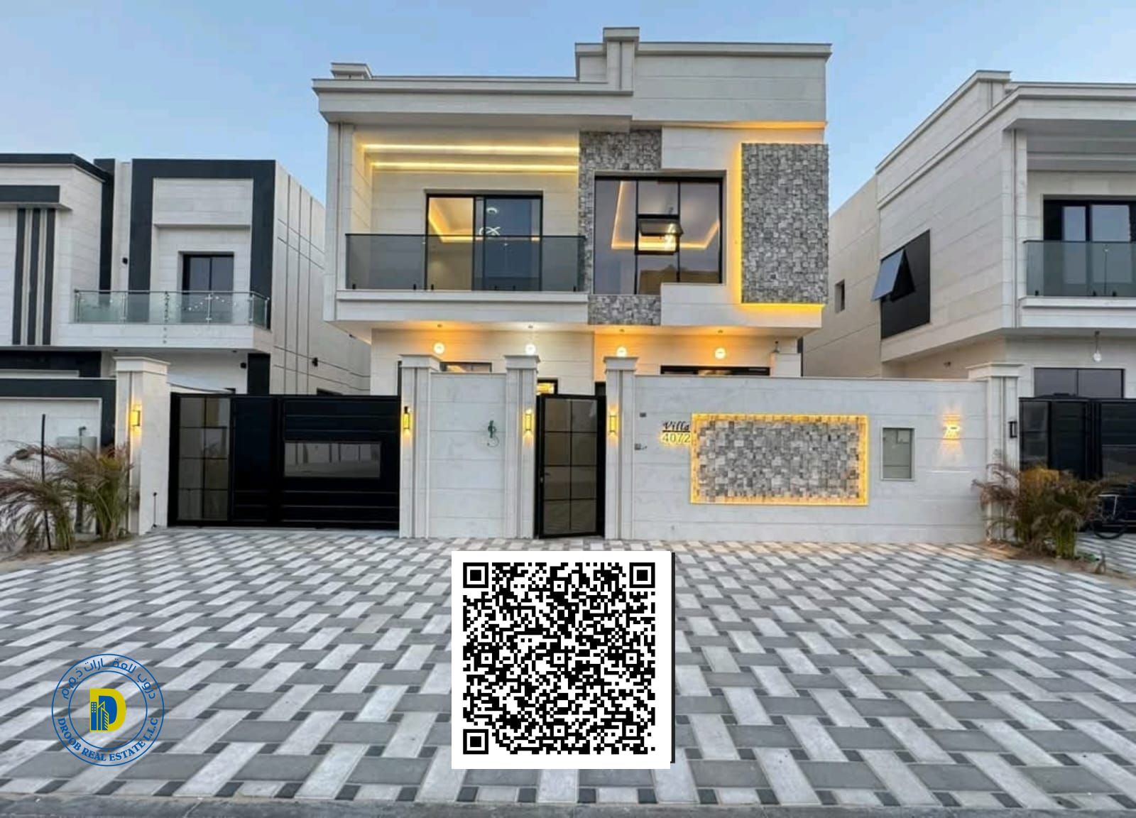 Luxury villa in a prime location in Al Zahia, 5 bedrooms where luxury meets tranquility, high-end finishing, and a special price.