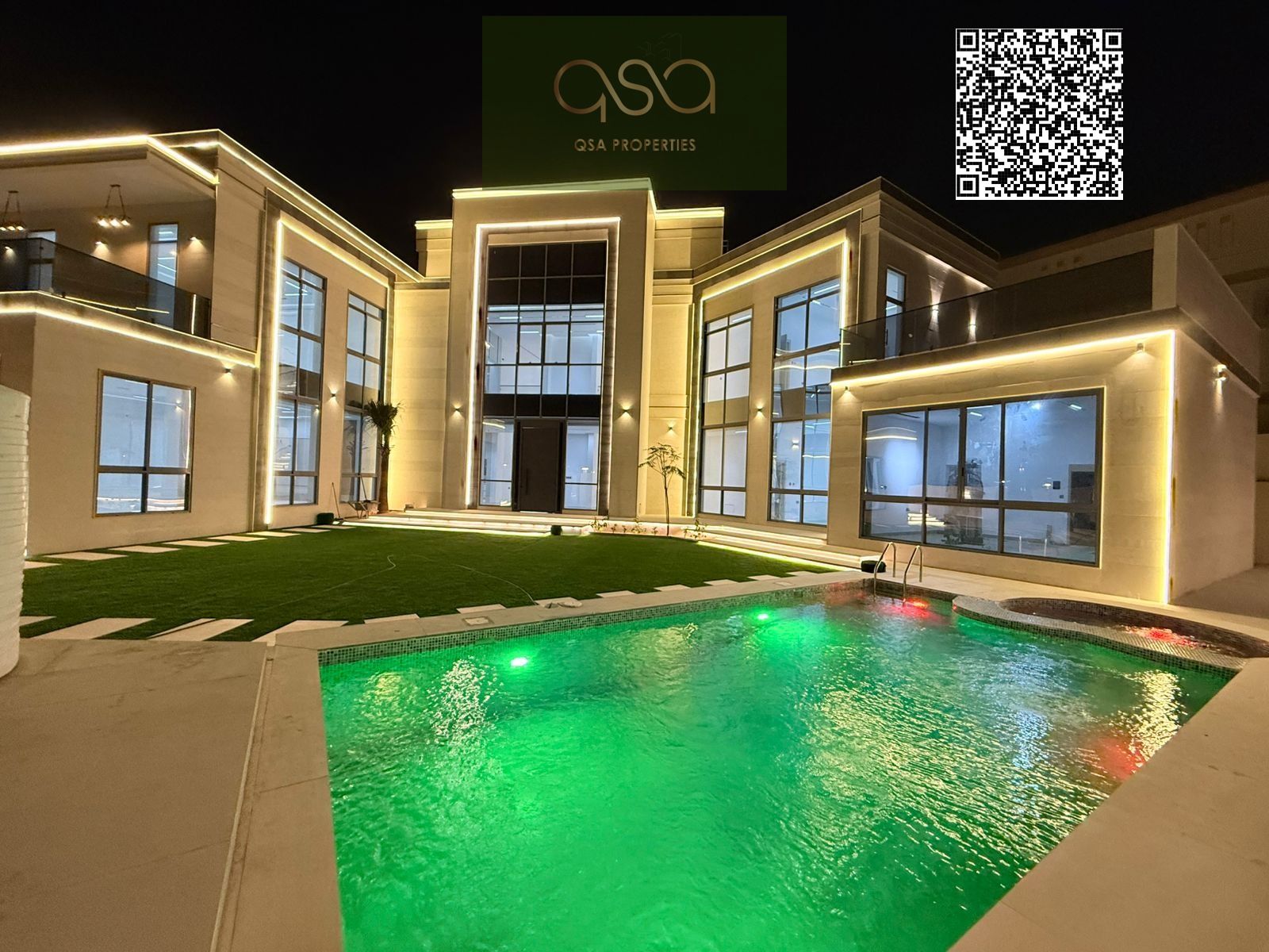 A luxury villa in the most prestigious area of Ajman with a private pool, including electricity, water and air conditioning, for a sophisticated and
