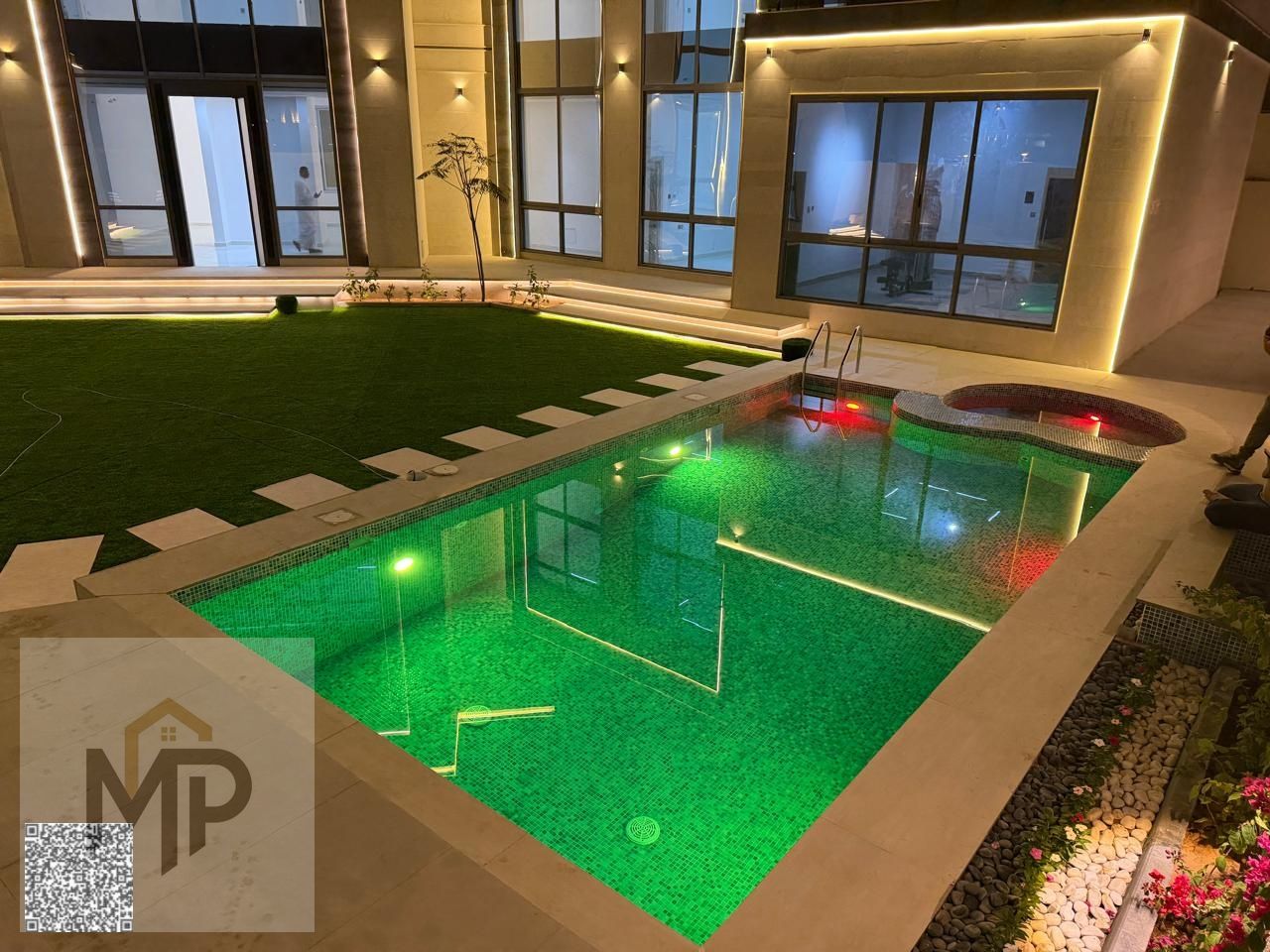 Bold modern design makes the villa look like part of an international luxury project.
