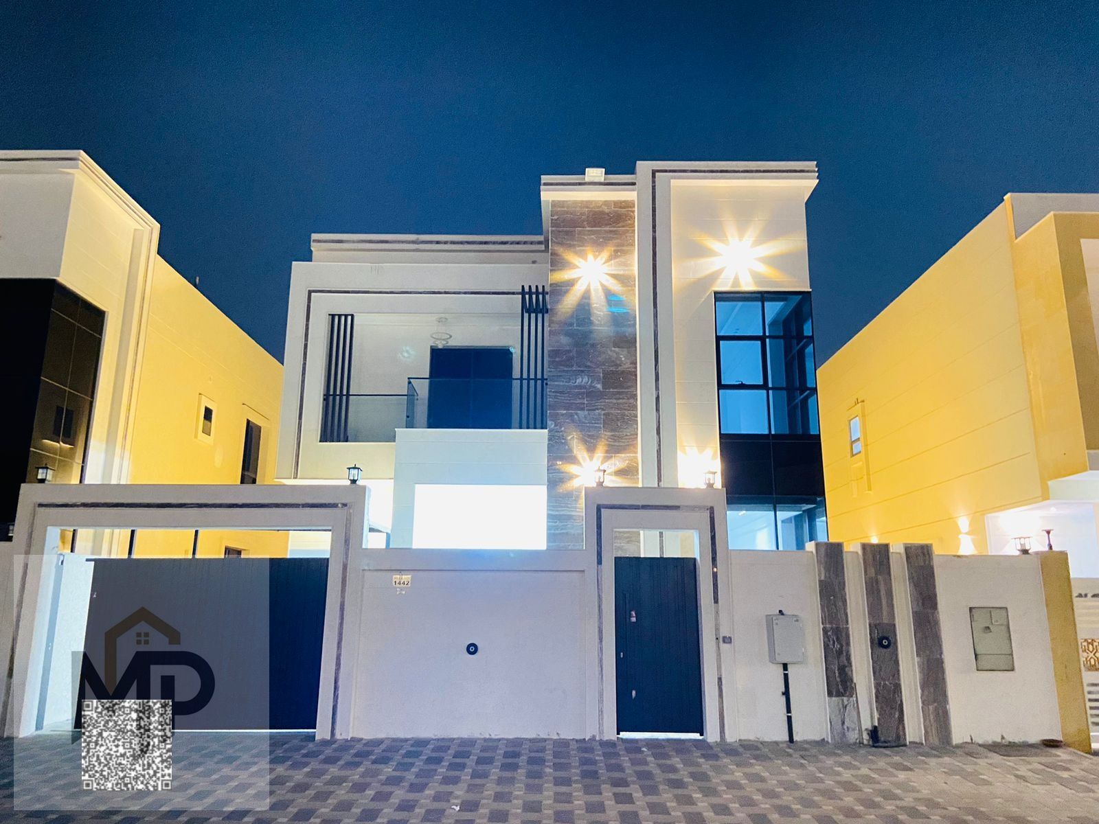 A villa ready to move in immediately for sale in Al Yasmeen, Ajman, with electricity, water, and central air conditioning