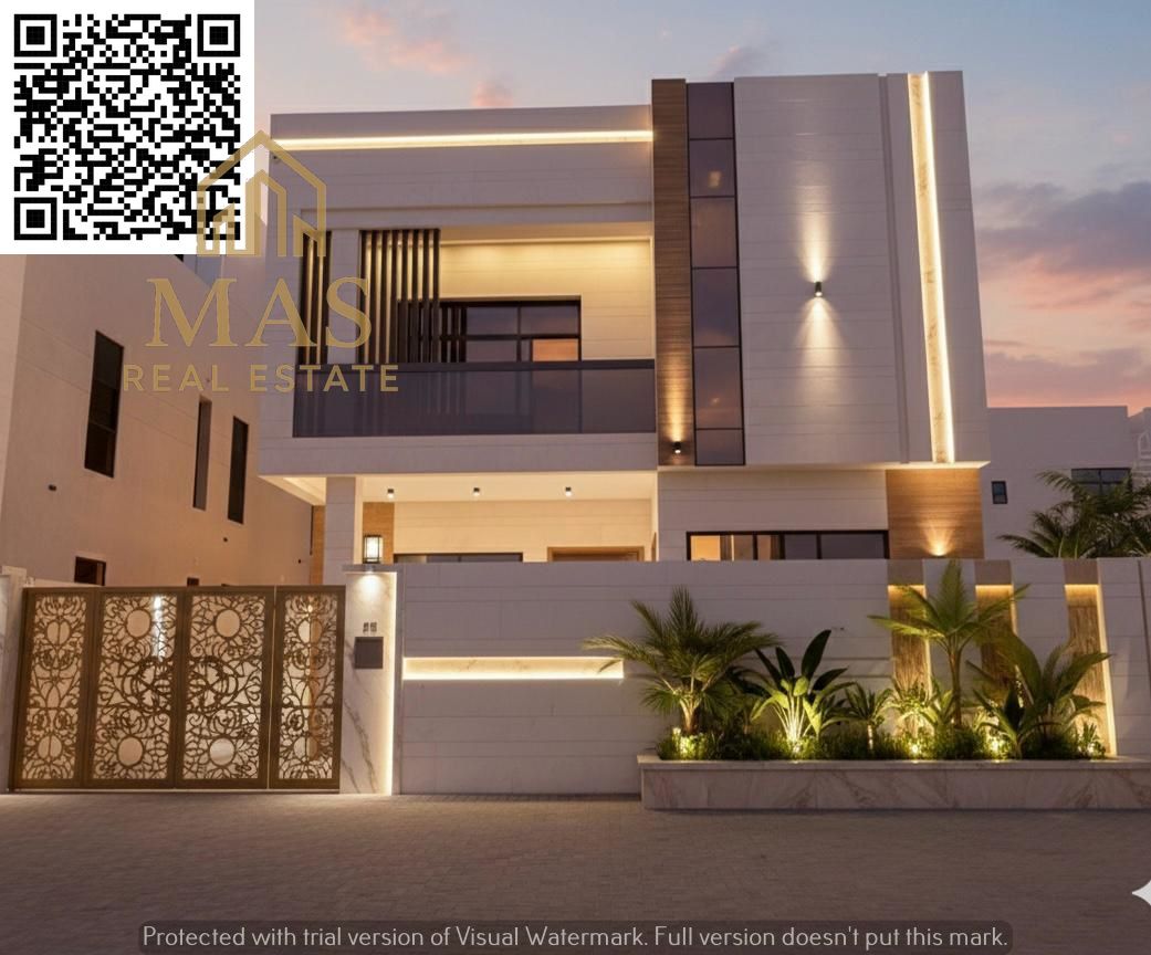 A unique opportunity at an attractive price: a villa for sale in Al Yasmin, one of Ajman's most prestigious areas, behind Al Hamidiya Park. A luxuriou