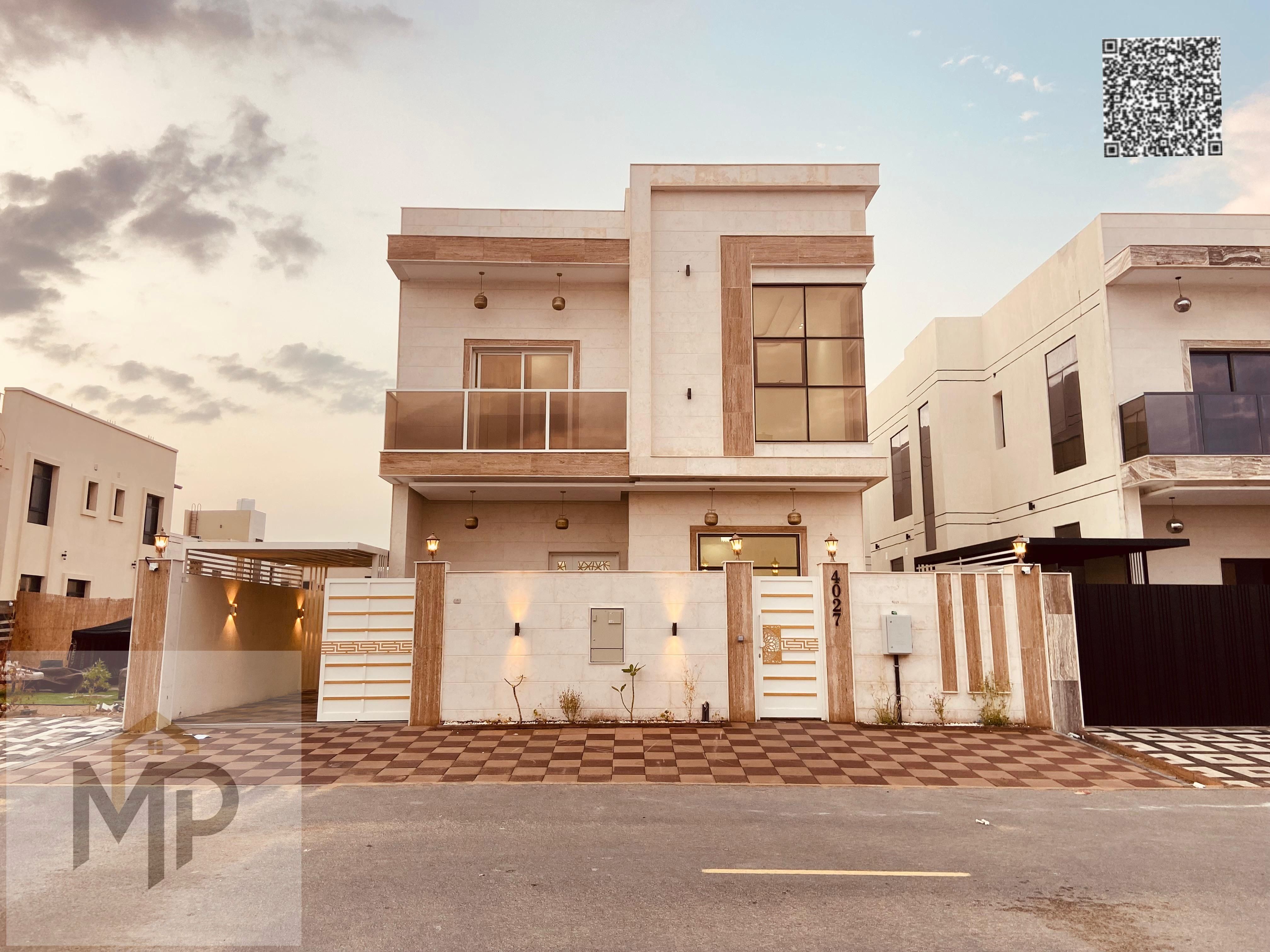 Luxury villa for sale in Al Zahia, excellent finishing, large area, freehold ownership. Price includes registration fees.