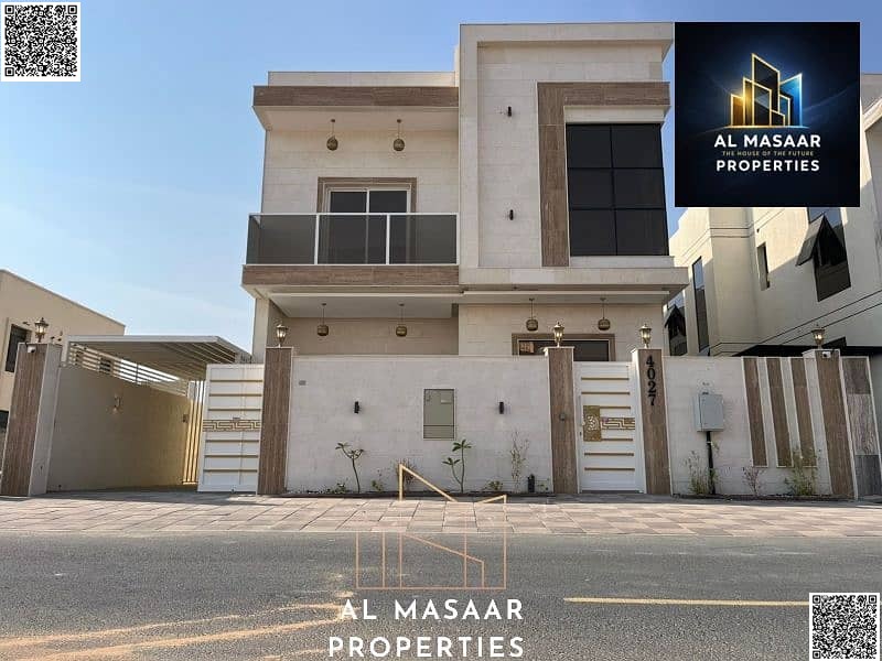 A villa with electricity and water included, located on the main street, ready to move in, in one of Ajman's most prestigious areas. Freehold ownershi