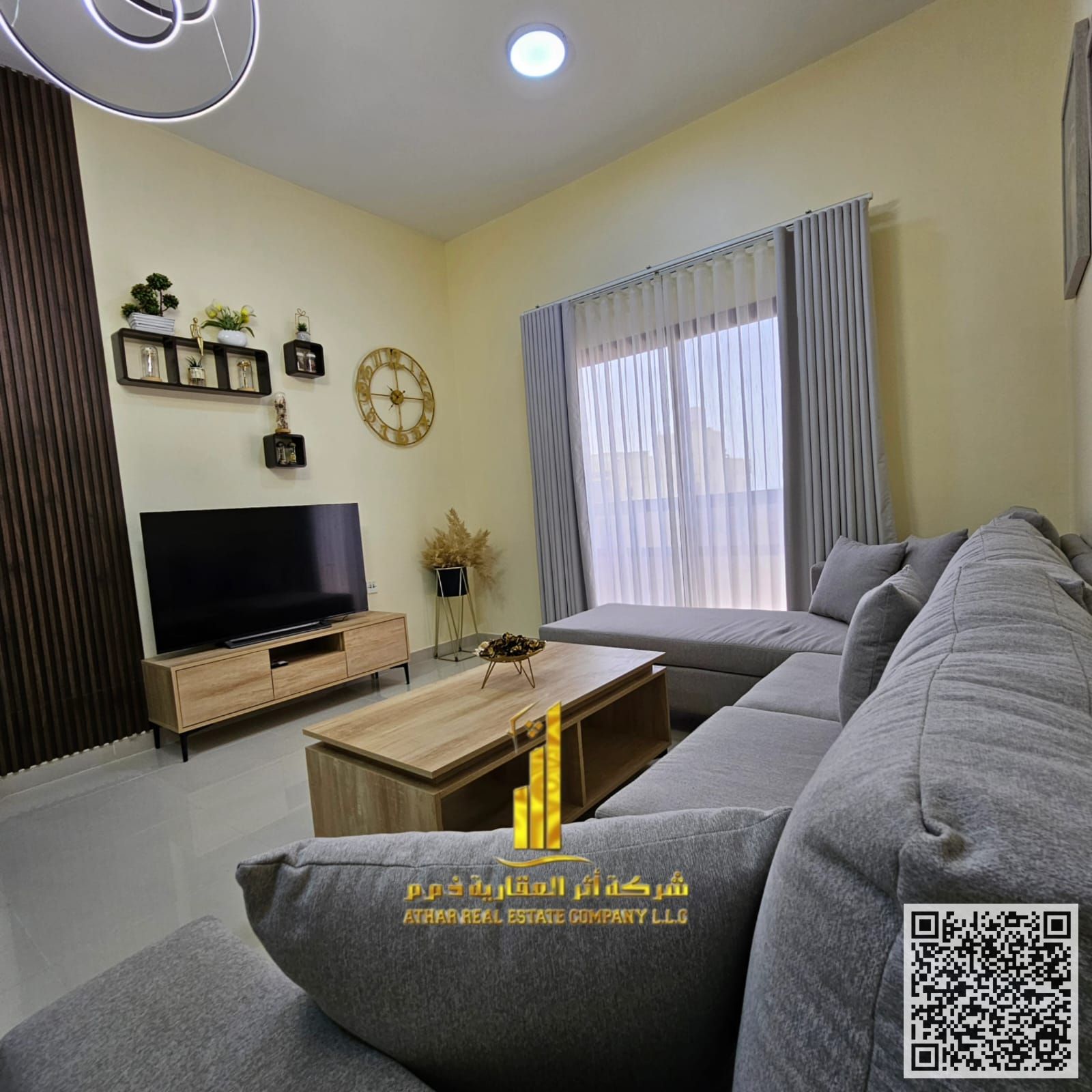Luxurious apartmen1 bedroom and one hall with balcony open view, fully furnished with elegant furnishings and a fully equipped kitchen.