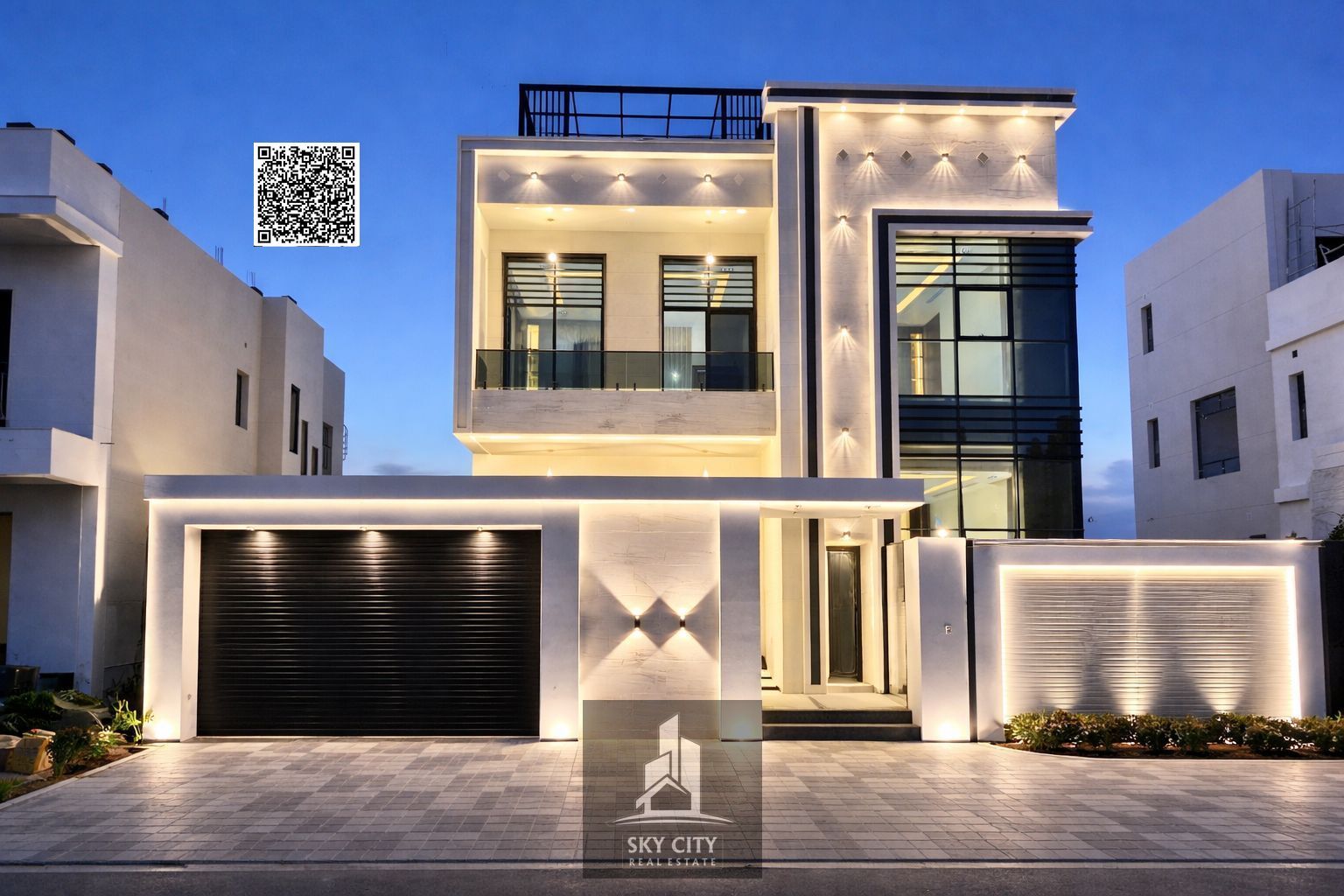 Own a villa now behind the Emirates Towers, ready with electricity and water. Freehold ownership for life. Modern villa with comfortable monthly