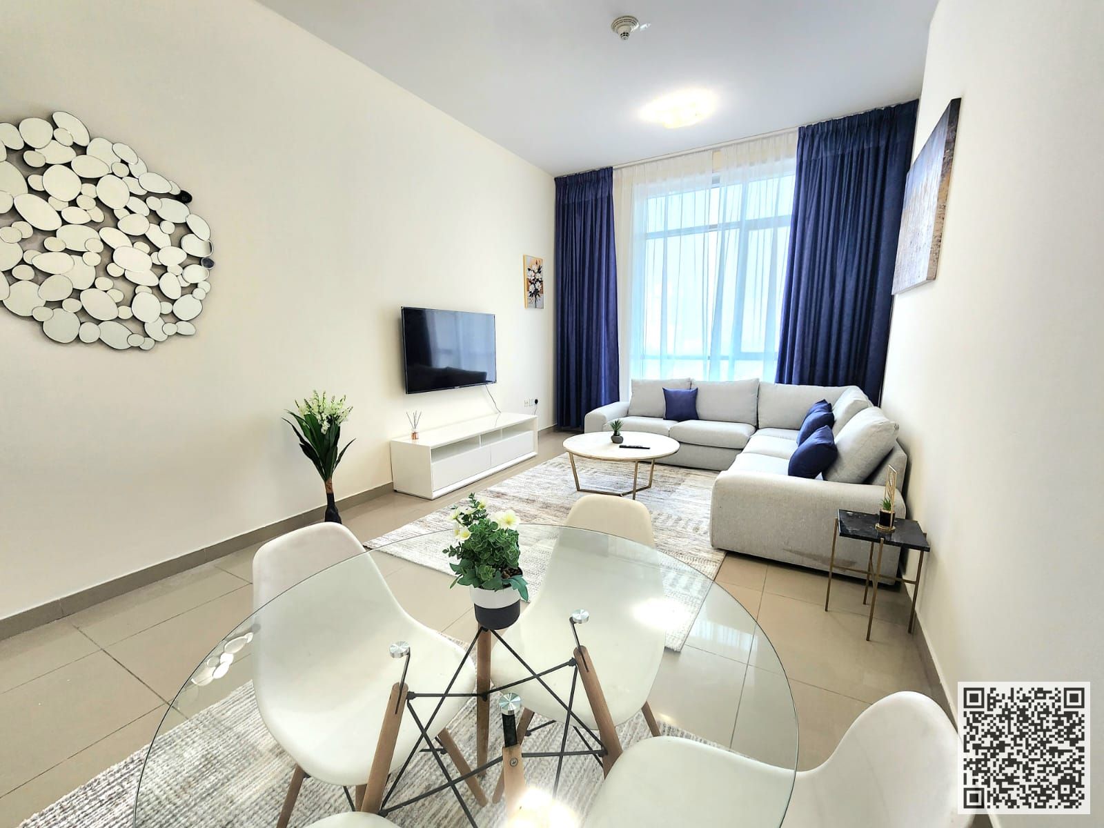 Luxurious apartmen1 bedroom and one hall with balcony open view, fully furnished with elegant furnishings and a fully equipped kitchen.