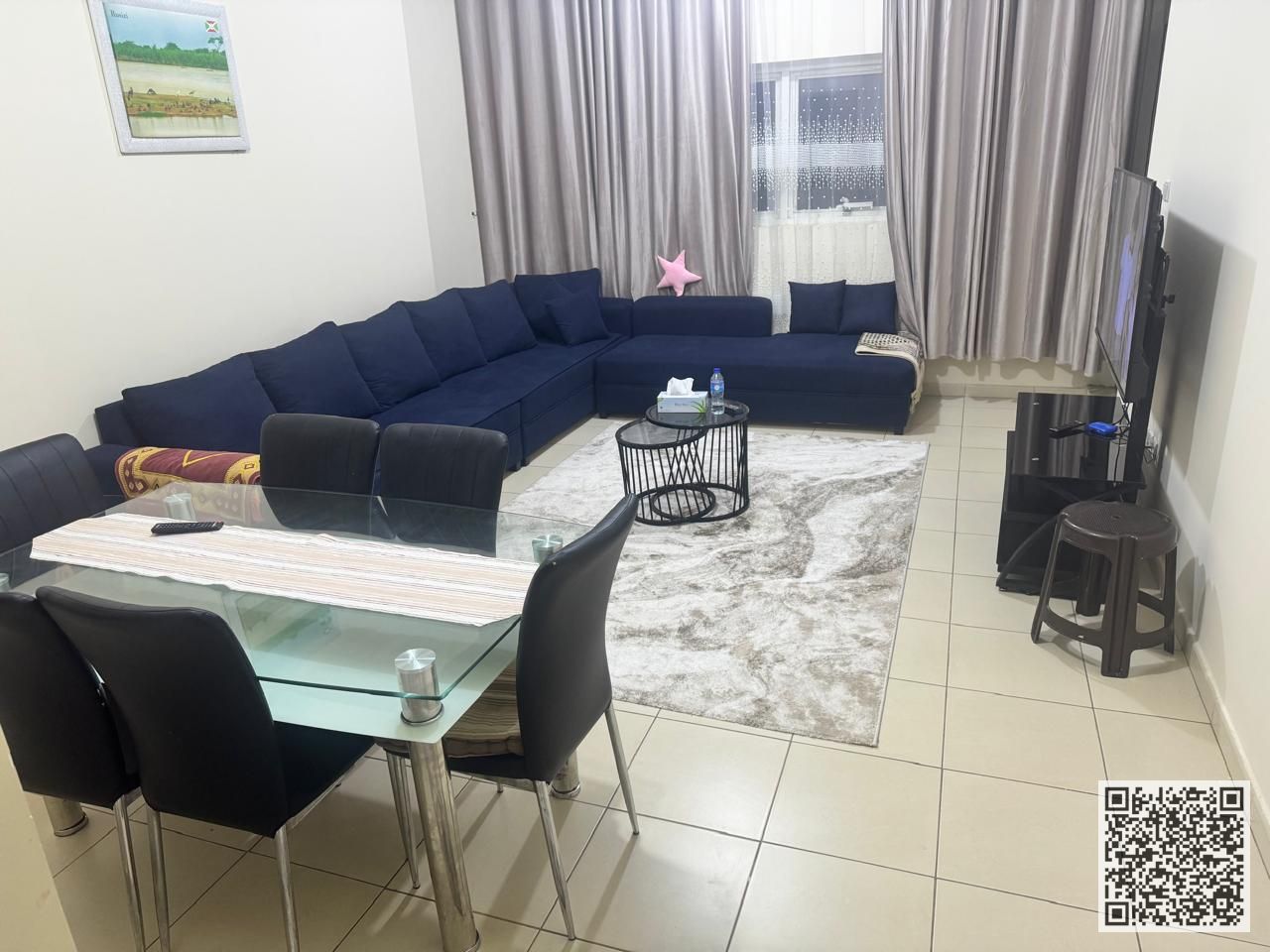 Luxury VIP Apartment Two bedrooms and a living room, fully furnished in the latest international style, for monthly rent in Ajman - Al Rashidiya 3 -