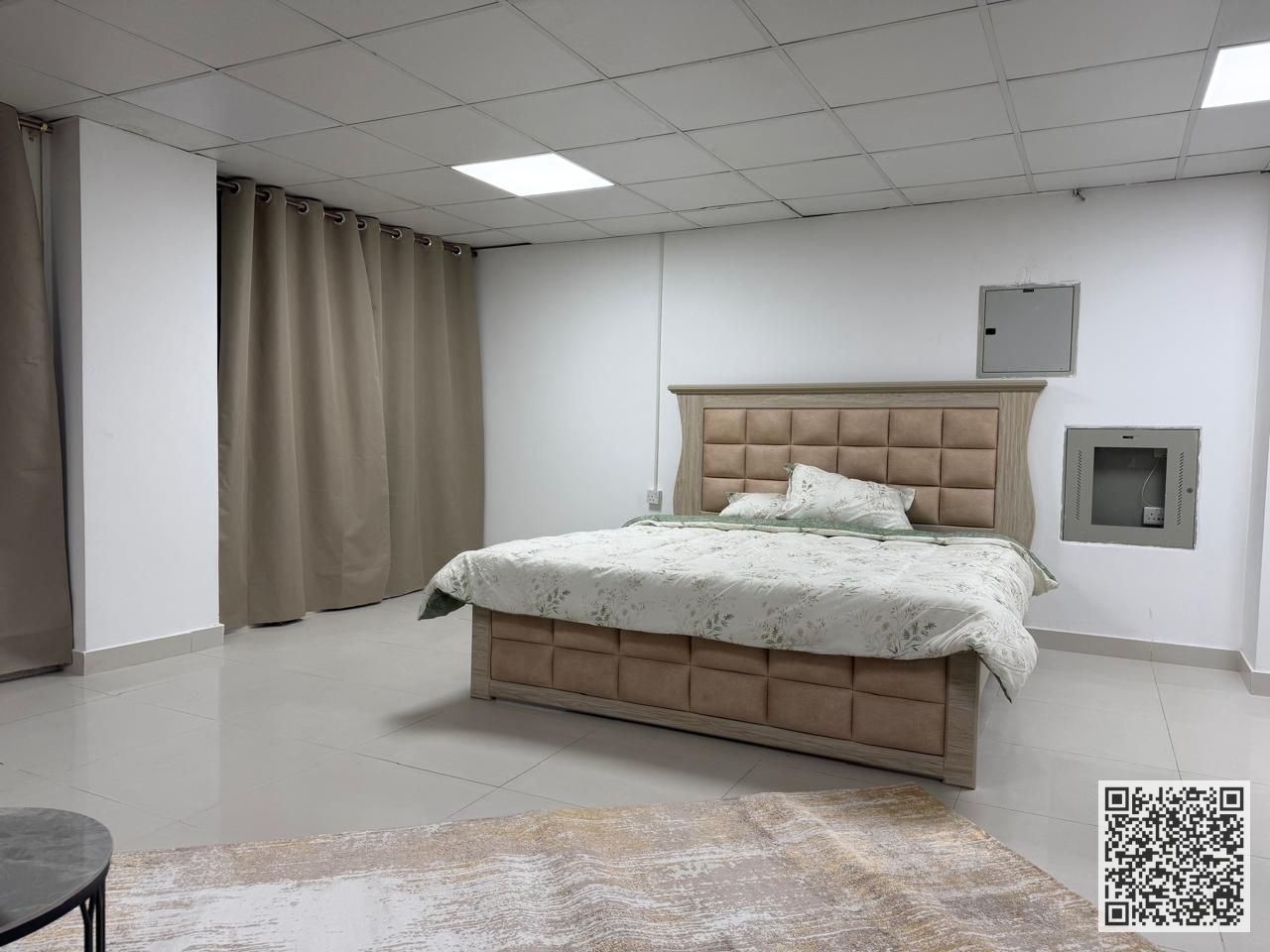 Fully furnished studio apartment for monthly rent in Ajman, Al Muwaihat 2 - near Al Salam Roundabout Includes bills and internet First tenant!