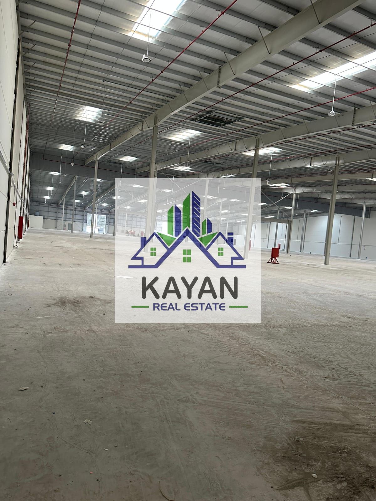 warehouse for rent 95,000 sq. ft. 220 kW power , making it ideal for heavy industrial activities - on a main road