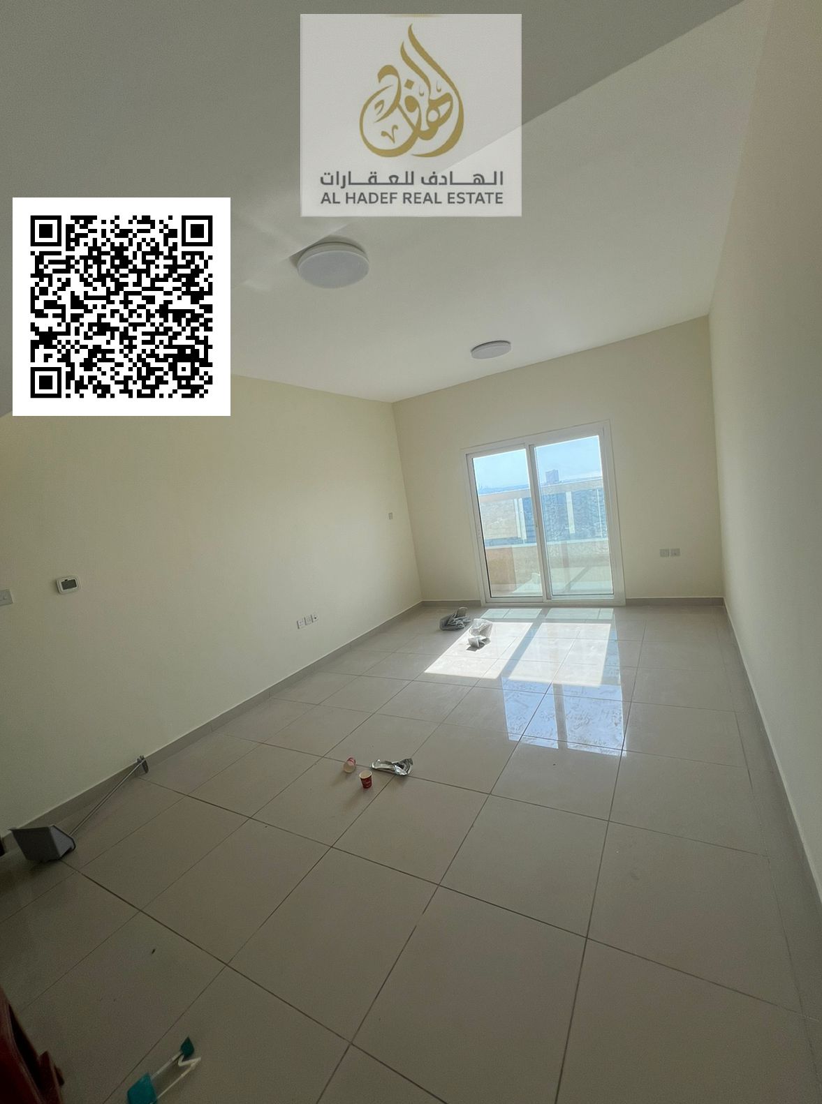 For Annual Rent: Very Spacious 1 Bedroom Apartment with Balcony, Built-In Wardrobes, Central AC & Central Gas, Separate Living Area and Beautiful View