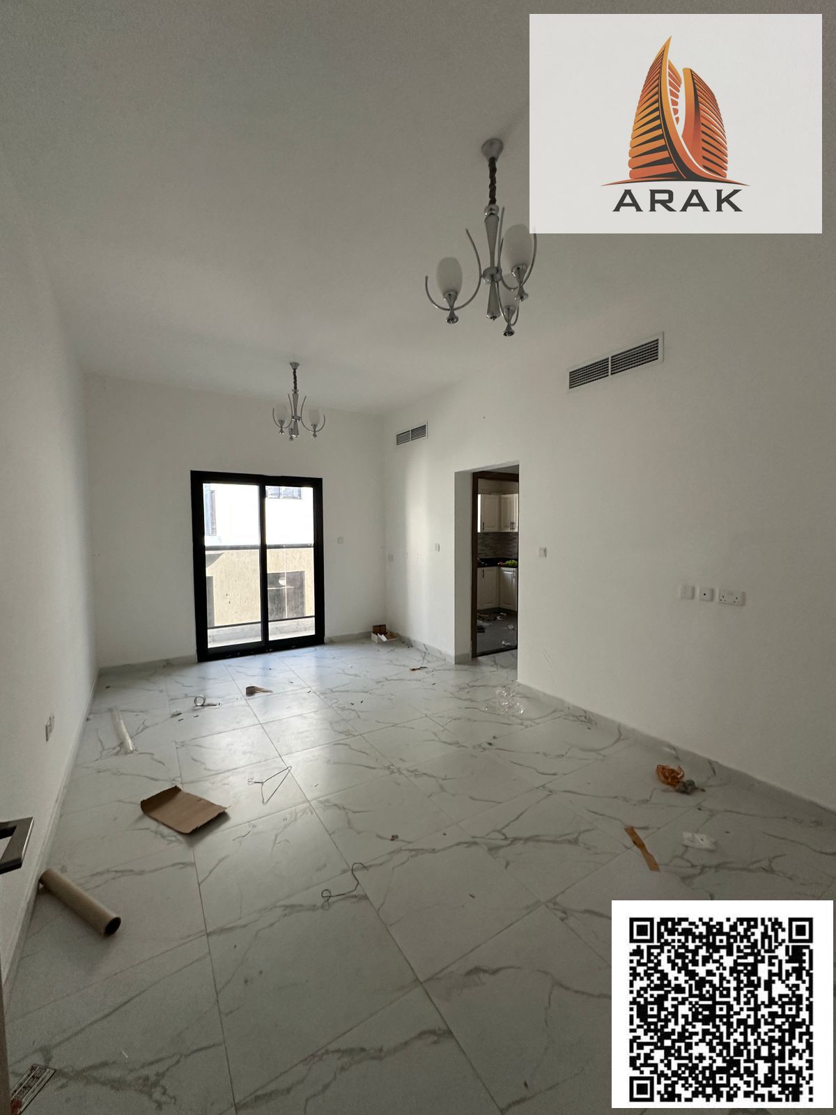A distinctive residential opportunity for annual rent, a one bedroom apartment with a living room located in Al Khori Building