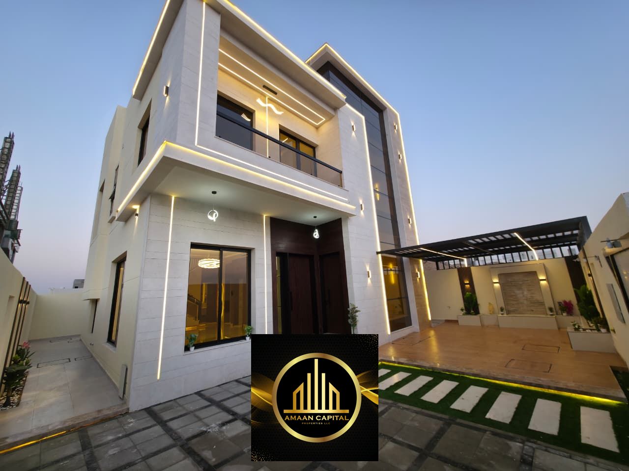 Luxury Villa for Sale in Al Helio 2, Ajman | Super Deluxe Finishing on a Paved Street Facing a Park