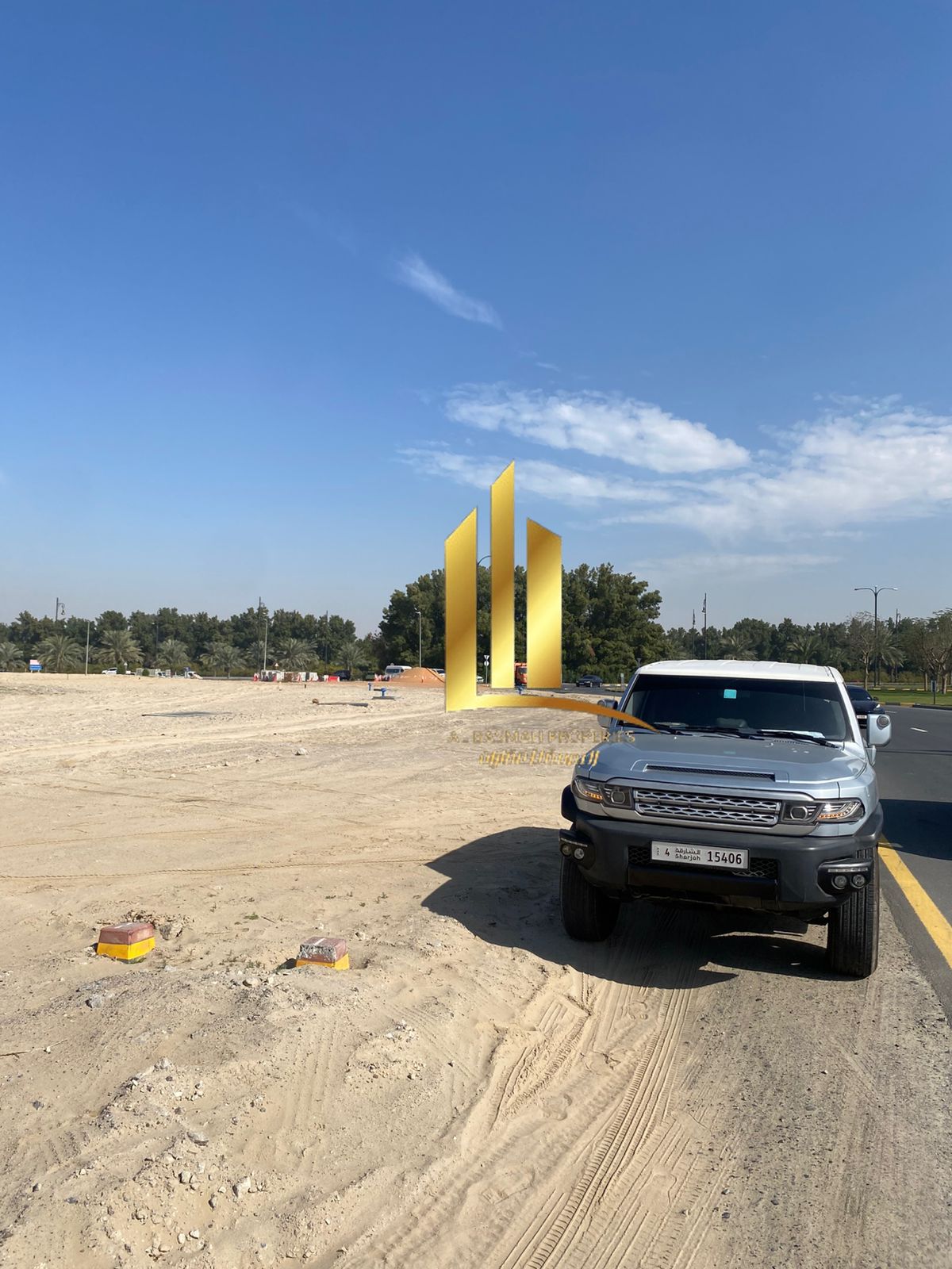 Land for sale in commercial Muwaileh directly on the main street, second plot from Al-Zaid Street, on an installment plan.