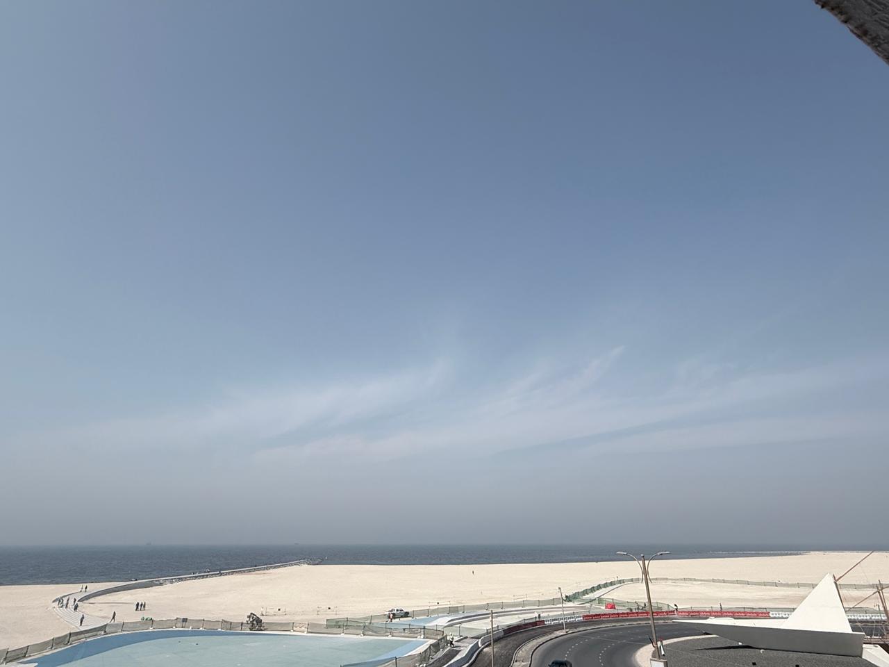 One bedroom and living room with a balcony directly overlooking Ajman Corniche. Excellent location with stunning views.