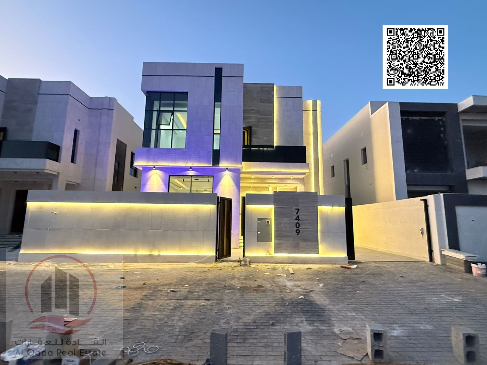 For sale, a villa in Ajman Al Helio, 5 master rooms, a Majles room, a hall, and a maid’s room, freehold for all nationalities, Installment with out do