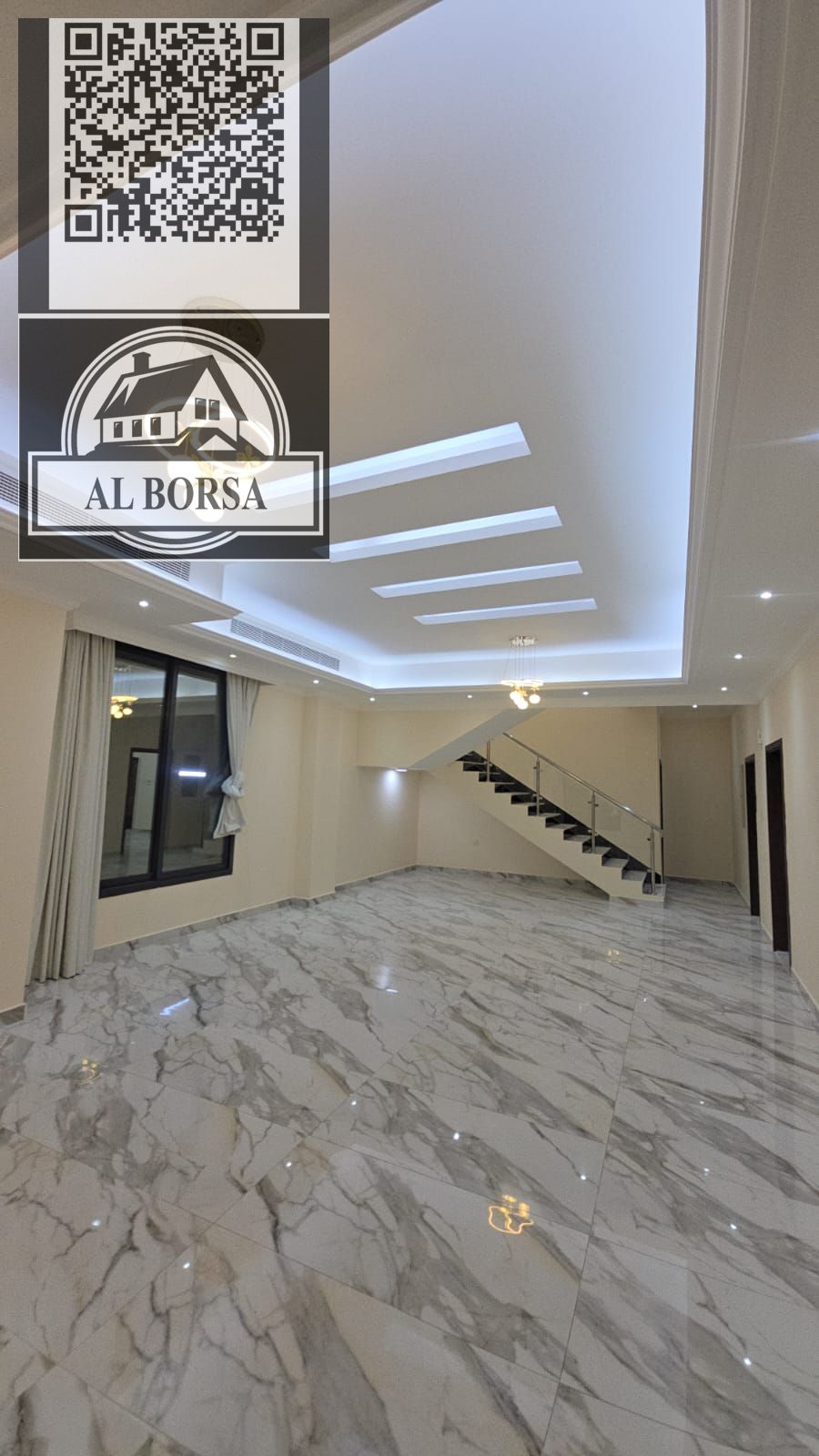 Villa for rent in Al Yasmin, Ajman. 5 master bedrooms, majlis, living room, spacious kitchen with maid's room.