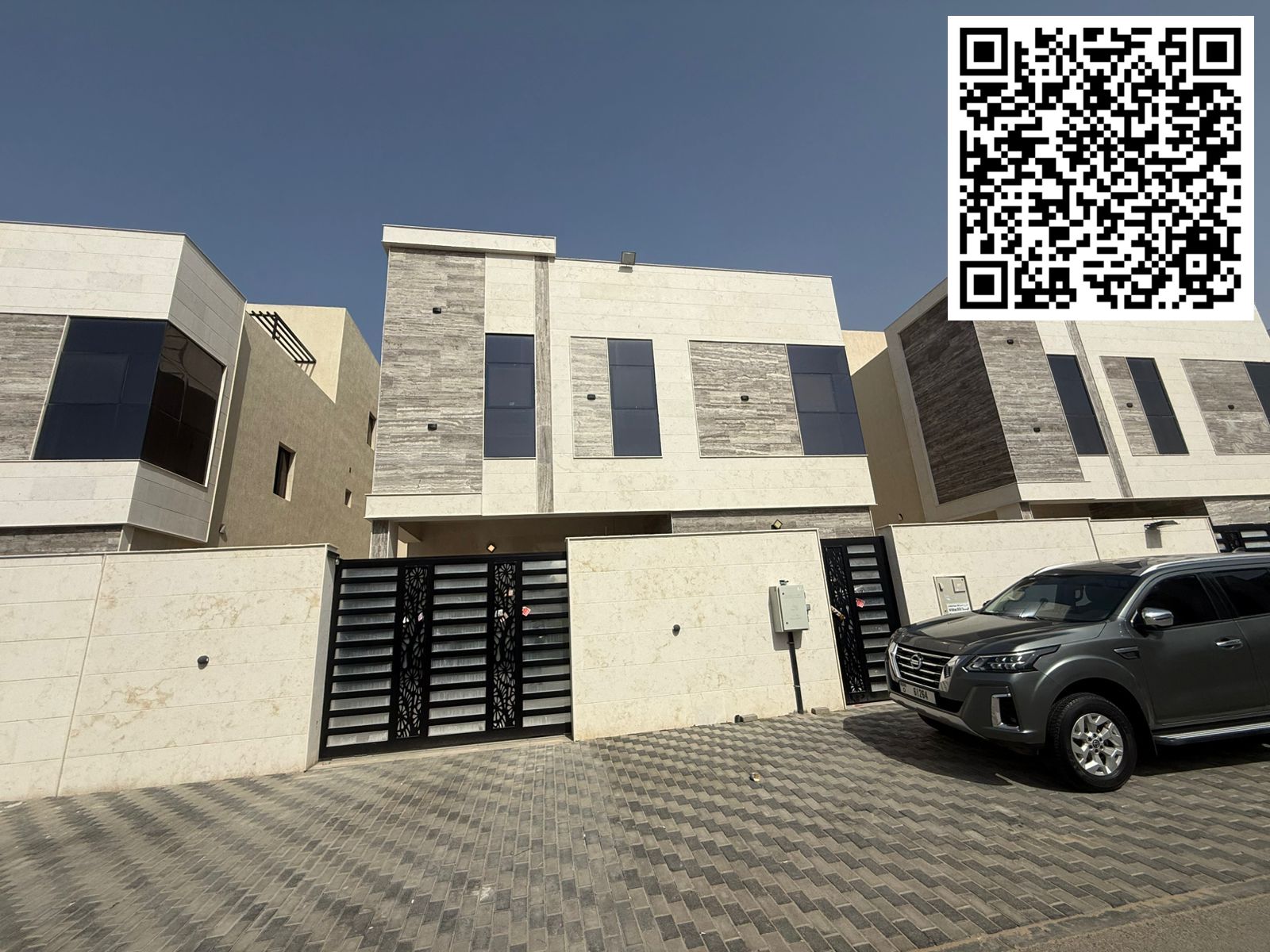 Villa for rent – Al Helio / Ajman. Consisting of ground floor + first floor + roof. 5 master bedrooms, spacious majlis, large living room, roof suit