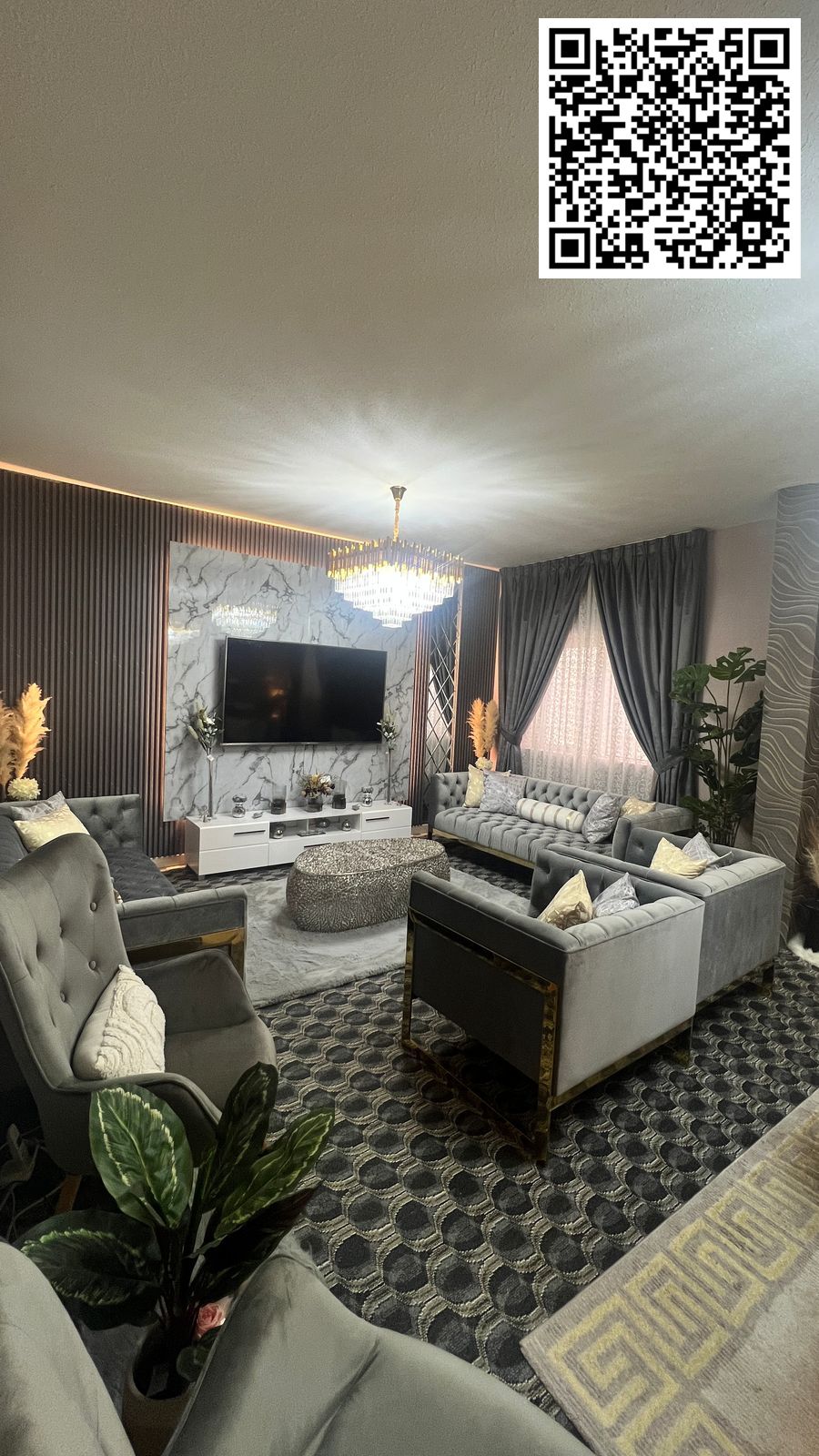 Two bedrooms and a living room for sale in Princess Village, Ajman, Building A2. Area: 1420 sq m. Sale includes furniture. Down payment: AED 475,916.