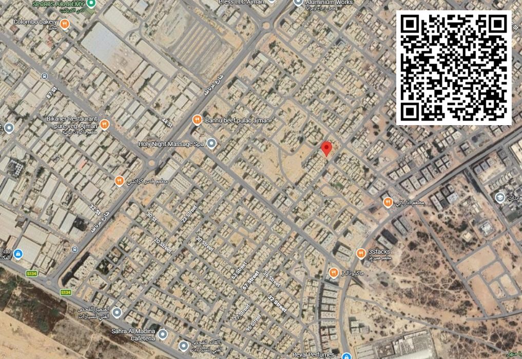 Residential/commercial land for sale in Al Muwaihat 3, Ajman. Ground floor + 1st floor. Land area 10,000 sq ft. Asking price 3,200,000 AED.