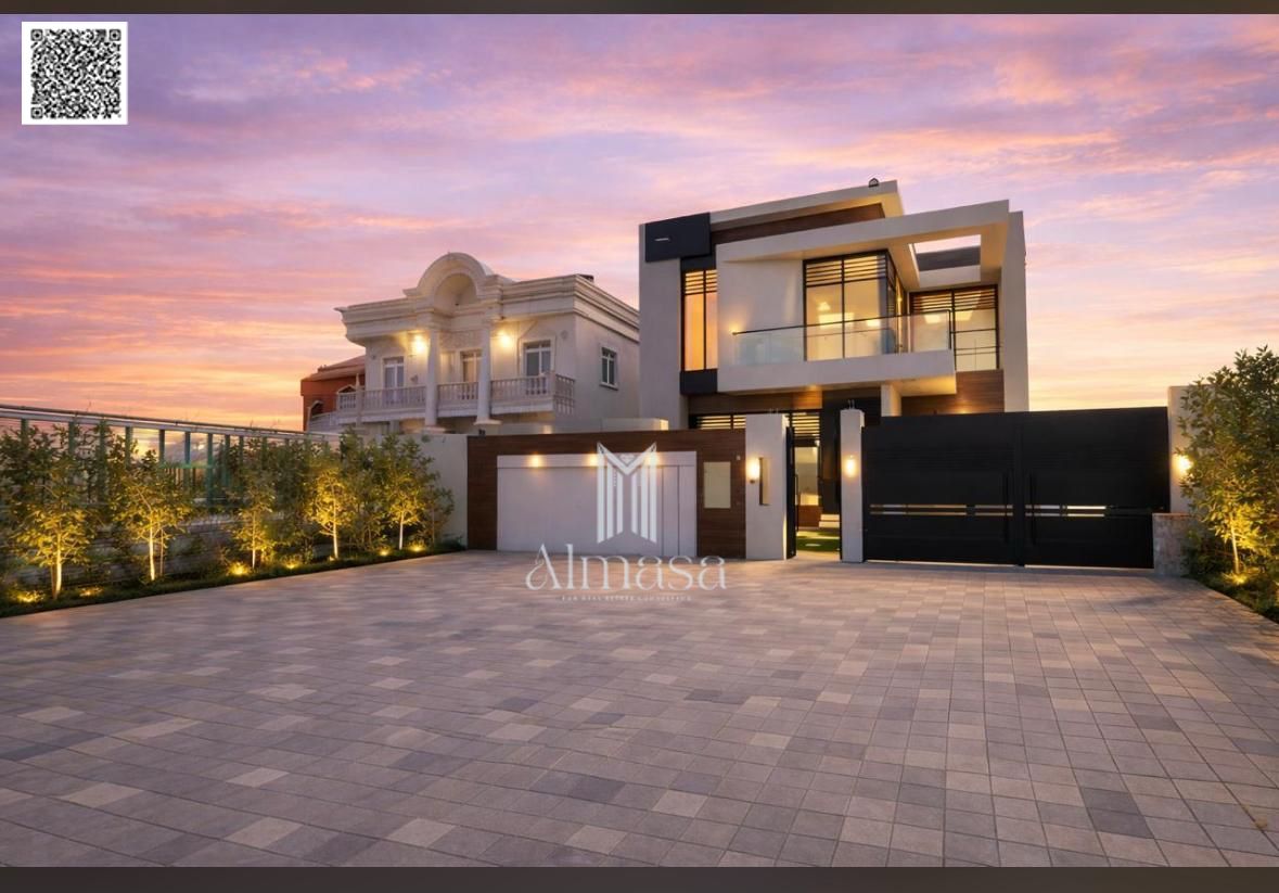Luxury Villa for Sale – Al Muwaihat 1, Ajman | Main Street A luxurious villa located on a prime main street, ready for immediate occupancy with a mod