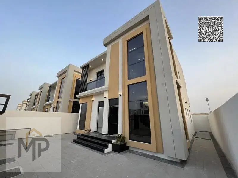 Villa for sale in Ajman, Al Zahia, including fees. 3 master bedrooms, living room, majlis, maid's room, 5 bathrooms. Freehold ownership for all nation