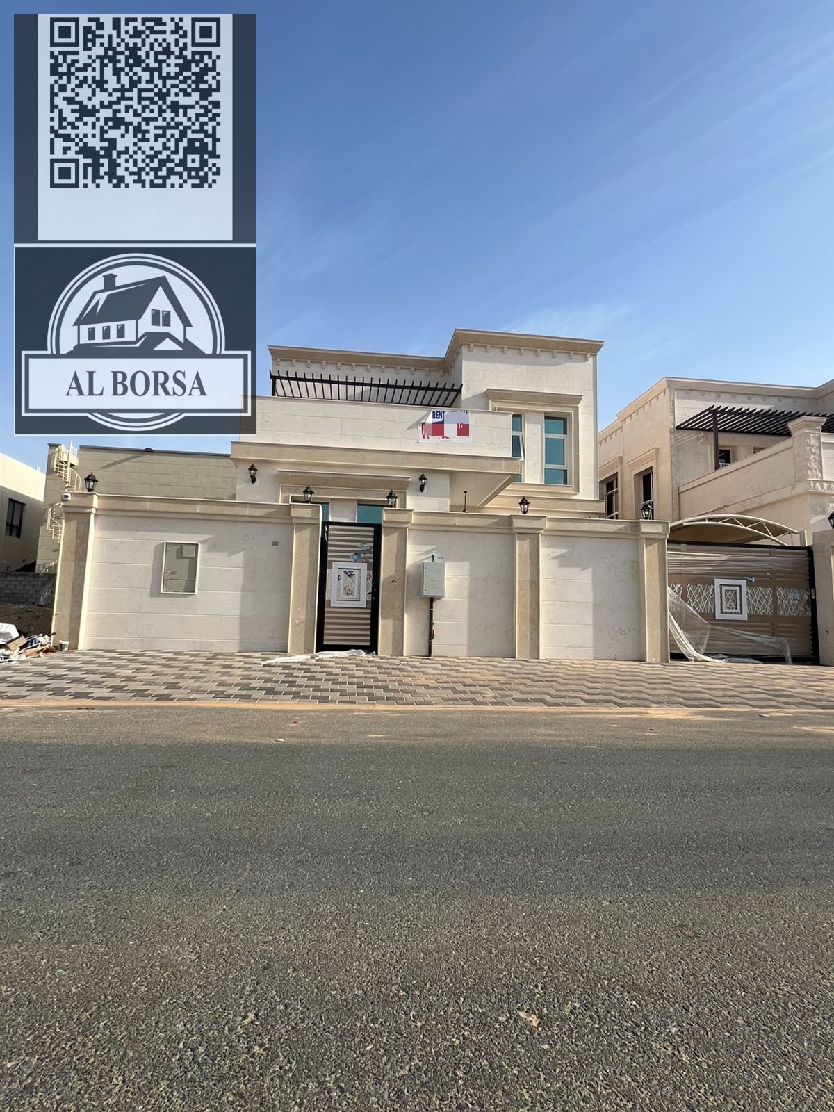 Villa for rent in Al Zahia – First occupancy | 4 master bedrooms + Majlis + Living room + Spacious parking | AED 100,000
