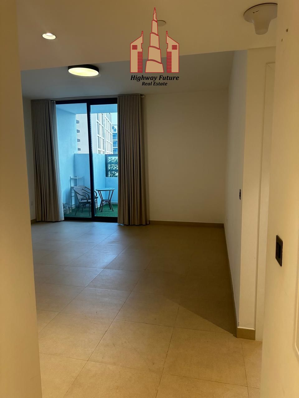 luxurious 1bhk sami close kitchen with pool view and balcony with