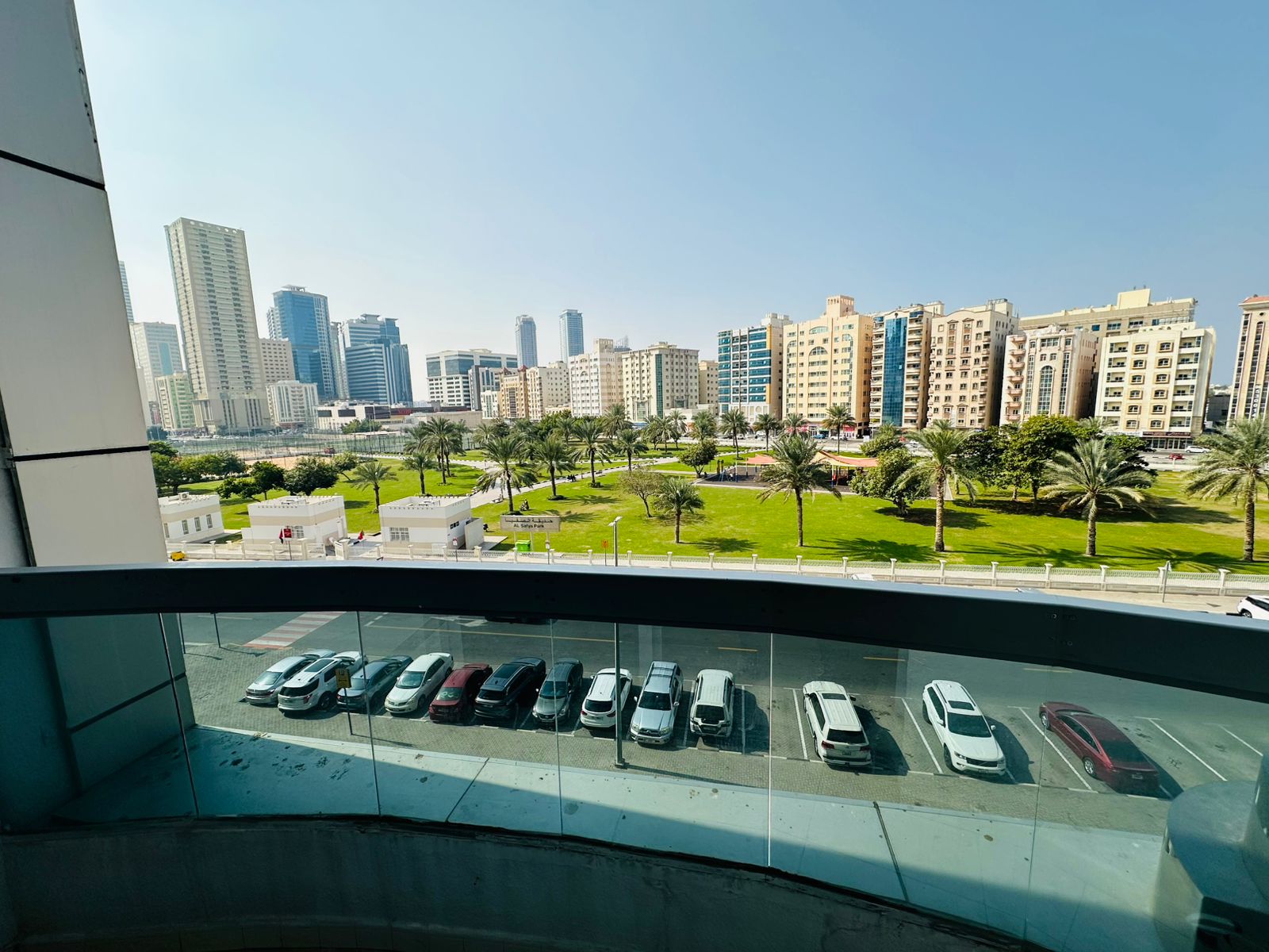 The largest three-bedroom apartment with living room and wide spaces, open view, free parking, built-in wardrobes, balcony, maid’s room, master bedroo