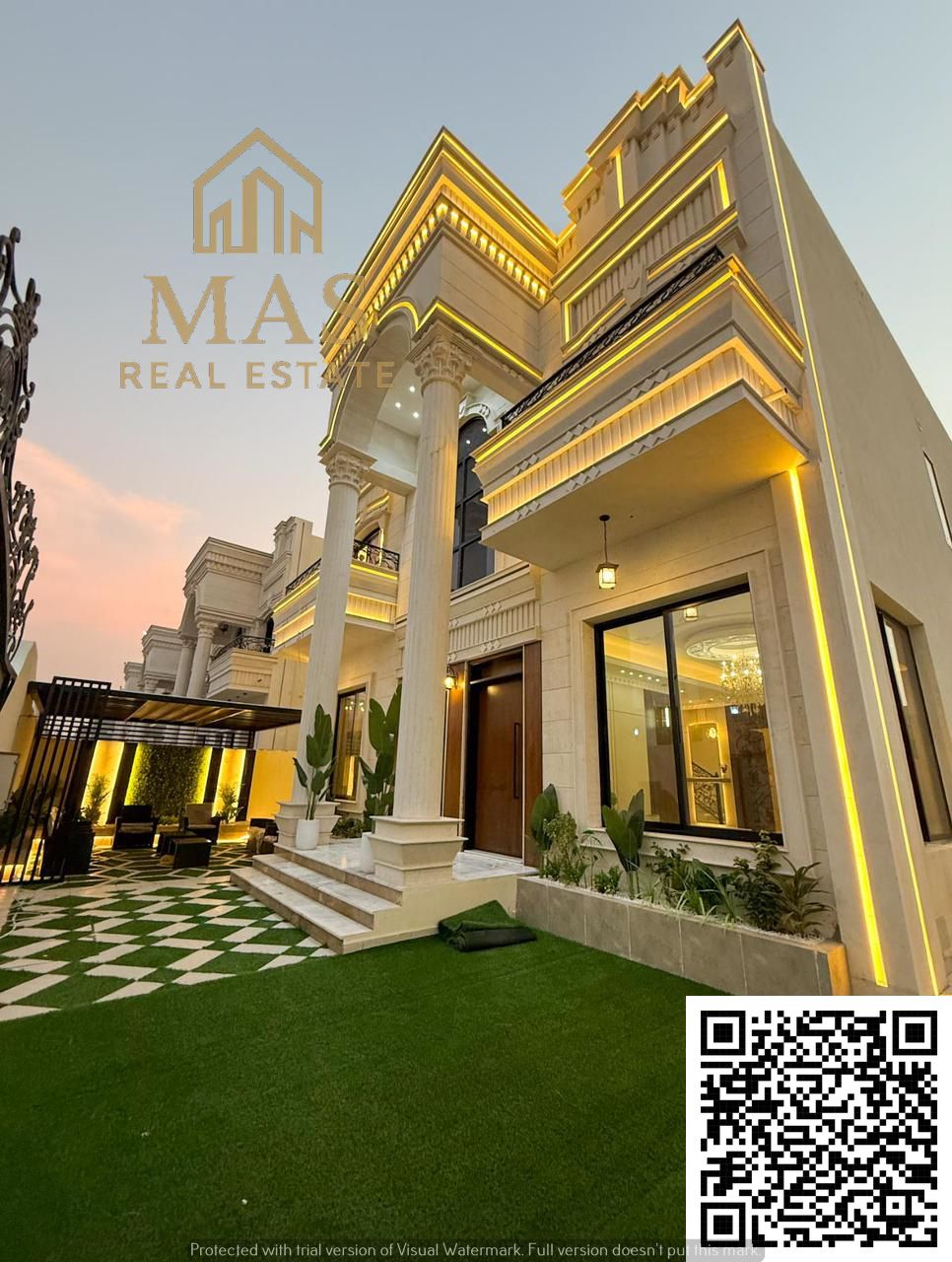 Classic villa on a main street near the mosque. Prime location close to all services and shops. Registration fees included. Personalized finishing.