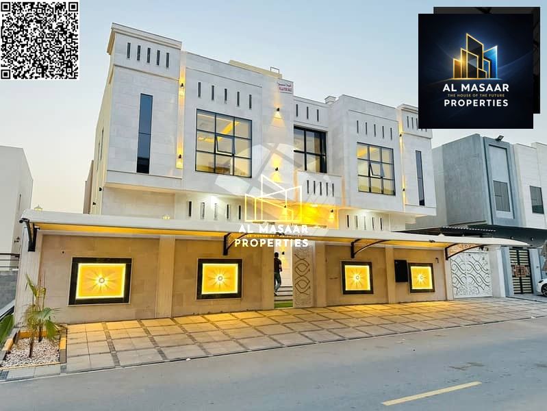 A once-in-a-lifetime opportunity to own a luxurious villa in Al Yasmeen, Ajman Modern | 3 floors | Elegant stone facade | Freehold for life for