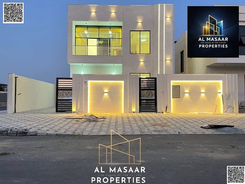 A villa on the main street, ready to move into, with all registration and ownership fees included, in one of Ajman's most prestigious areas. Freehold