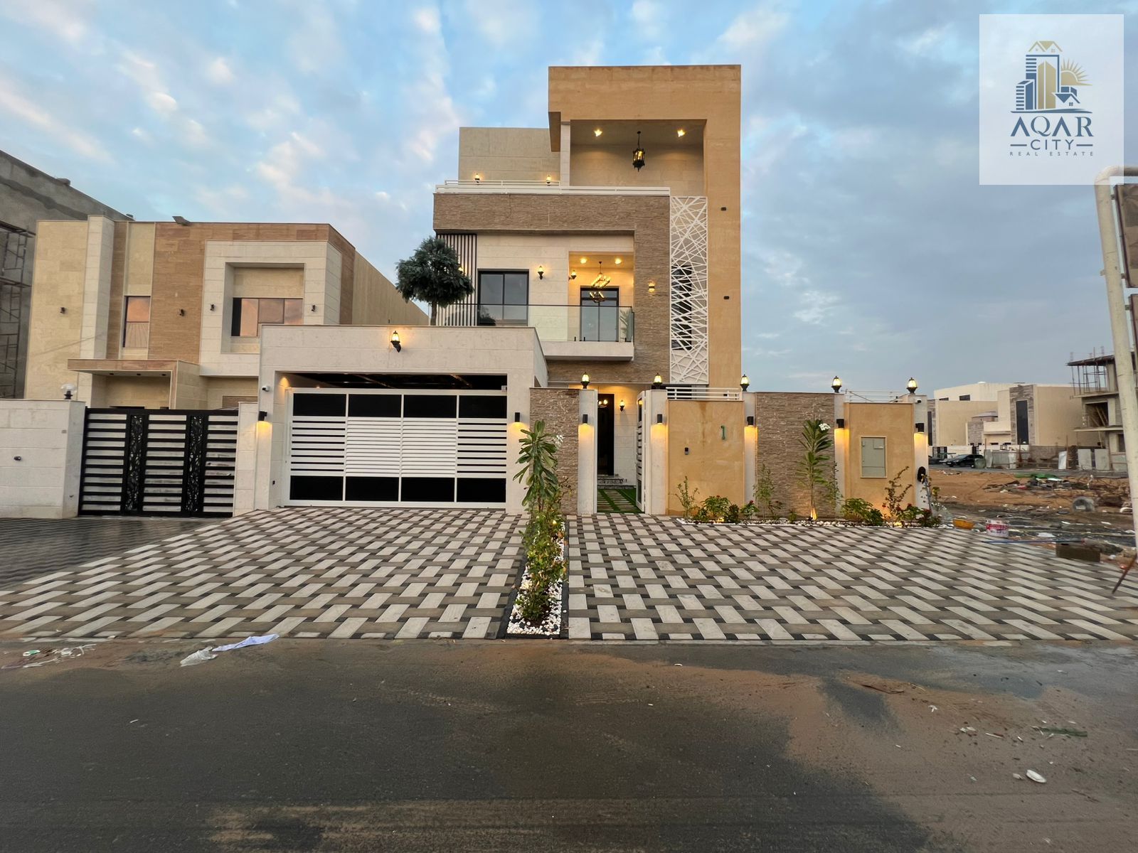 Luxury 3-Storey Villa for Sale in Al Helio 2, Ajman – Super Deluxe with Pool & Elevator (Including Electricity, Water, AC, and Registration Fees – Negotiable)