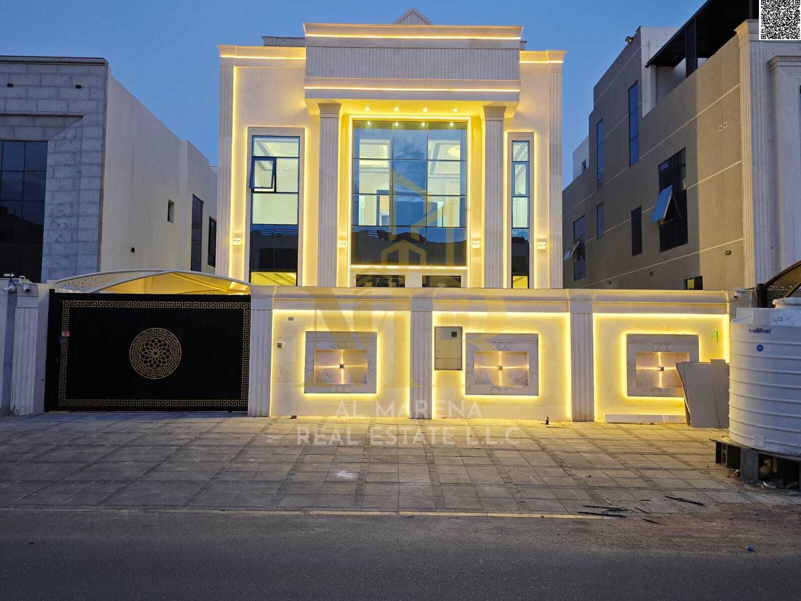 A luxurious villa with a classic design in Al-Haliyo 2, with an area of 3800 sq ft, price includes air conditioning, electricity, and water. Freehol