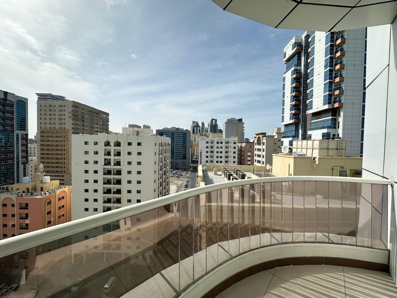 One month free for the largest and most beautiful two-bedroom apartment with a balcony, master bedroom, two bathrooms, free gym, and a high-end hotel-