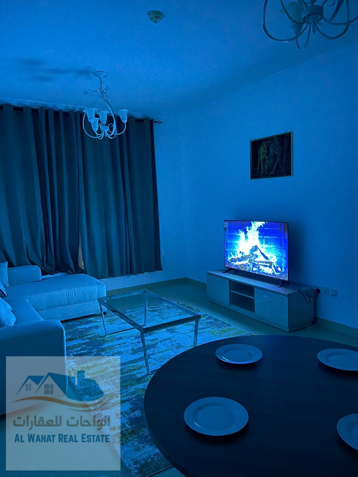 Fully furnished one-bedroom apartment for monthly rent in Al Yasmin Towers - Al Jurf 2. Spacious and elegantly designed apartment, fully furnished wit