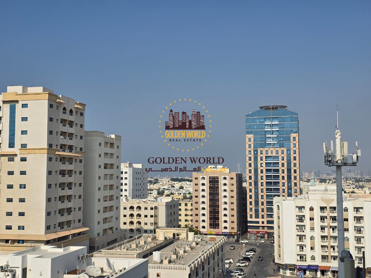 Studio with parking in Al Qasimia near Mega Mall – Afamia 2. Rent 25K, without parking 23K.