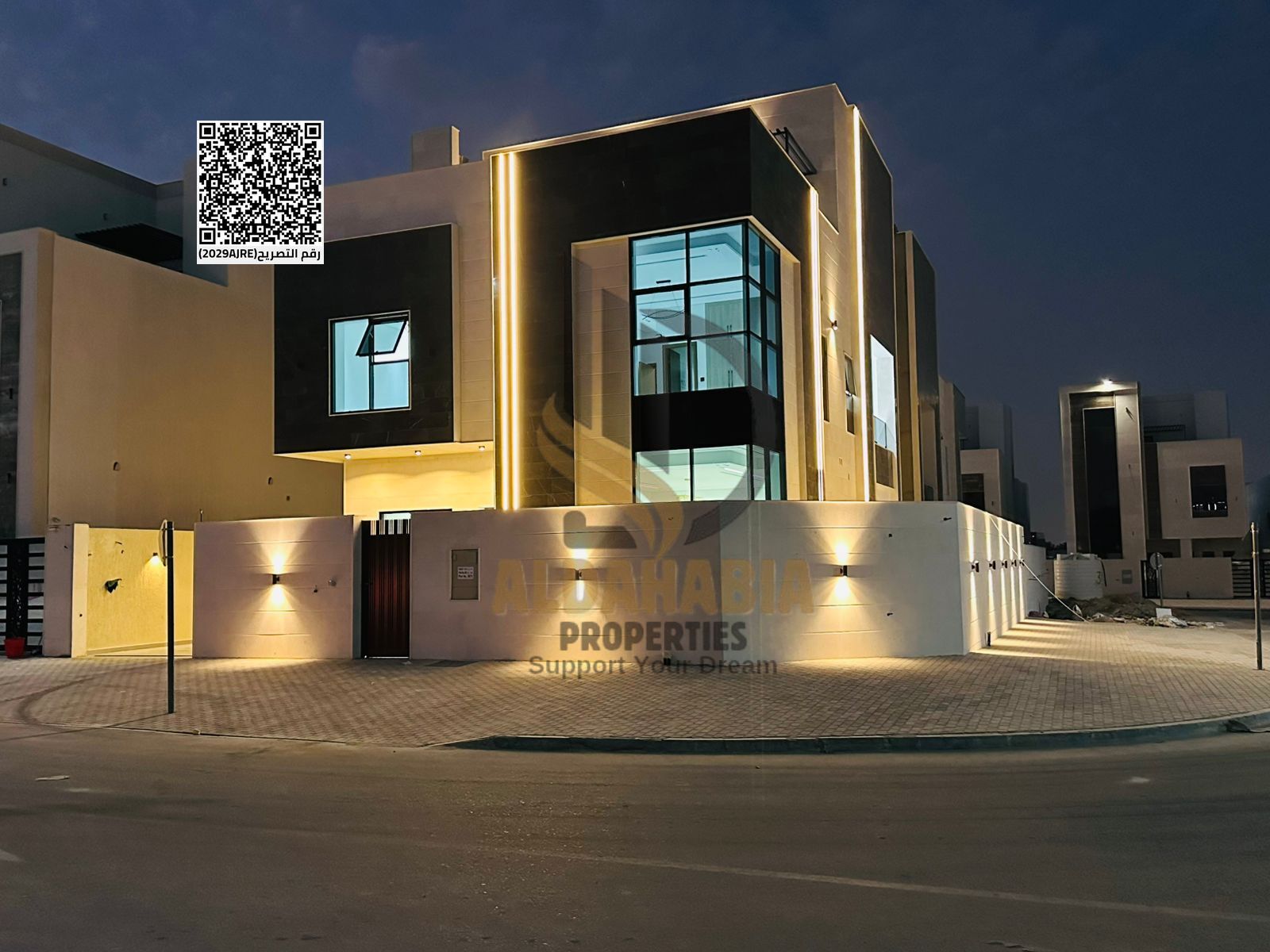 Corner Villa for Sale – Al Helio 2 | Ajman Location • Corner villa on two asphalt roads • Al Helio 2 – Ajman • Close to the mosque • Near Sh