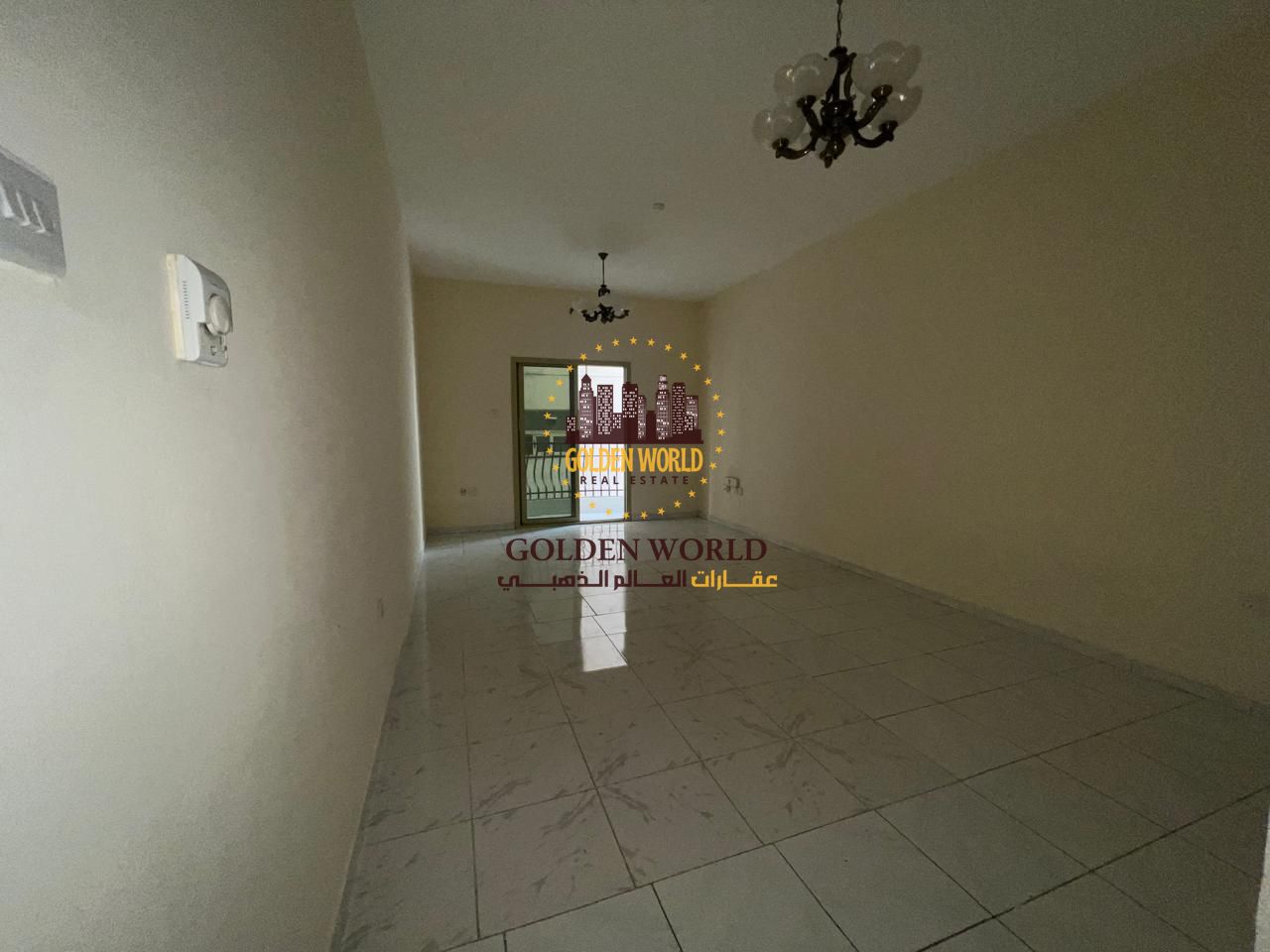 Abu Shagara 2BR with balcony, 2 bathrooms, built-in wardrobes. Prime location. Rent AED 38,000 yearly.
