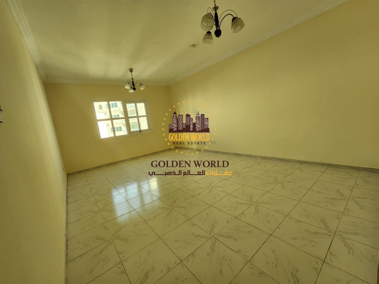 Al Qasimia Al Nad 2BR apartment with spacious hall, 2 bathrooms, very clean. Annual rent AED 38,000.