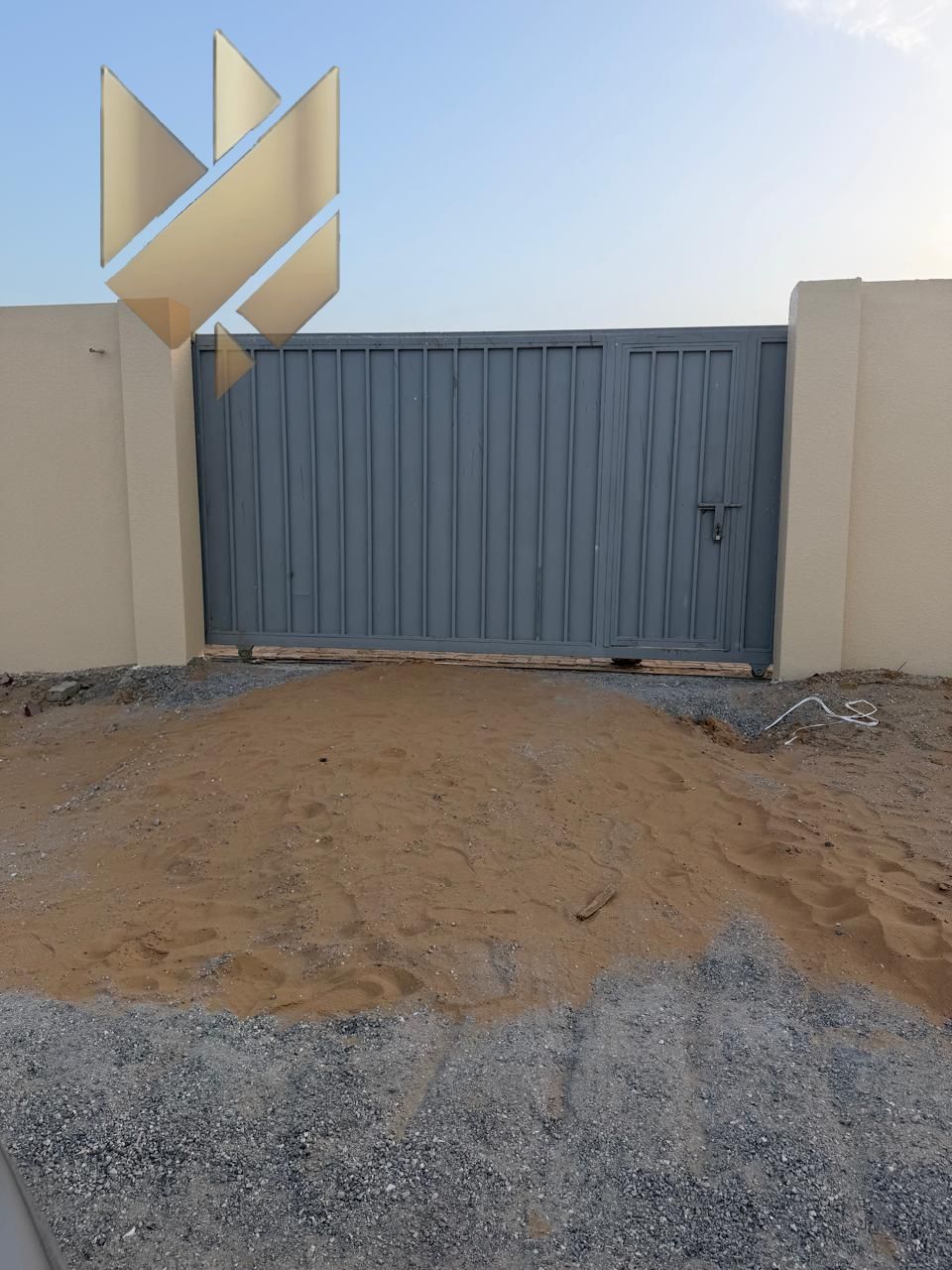 Industrial yard for rent in Al Saja’a, 8,000 sq. ft. , with office and 24 kW power, prime location suitable for various commercial activities.