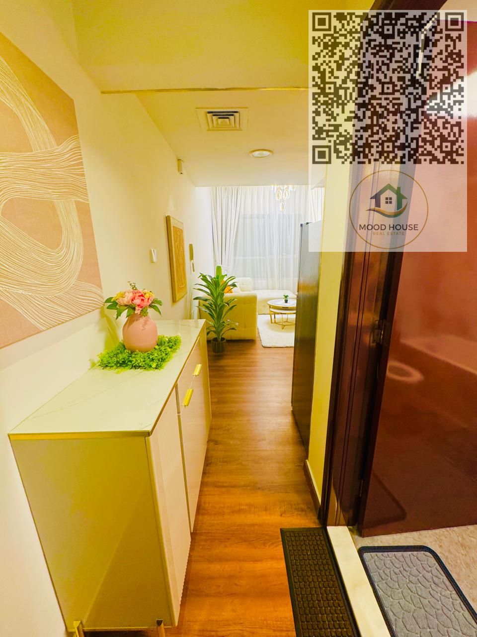 Exclusive residential and investment opportunity: Fully furnished one-bedroom apartment with open view in Garden City Towers, including paid indoor pa