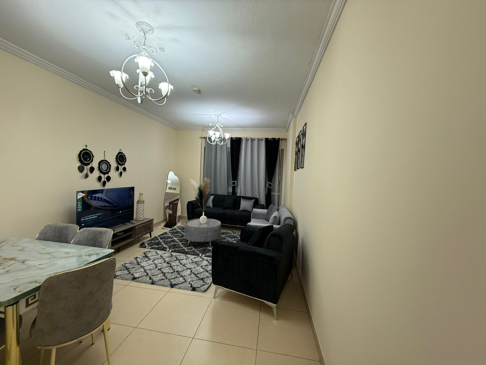 1BHK for monthly rent in Al Yasmeen Towers, Ajman. AED 4,800 including all bills, parking included.