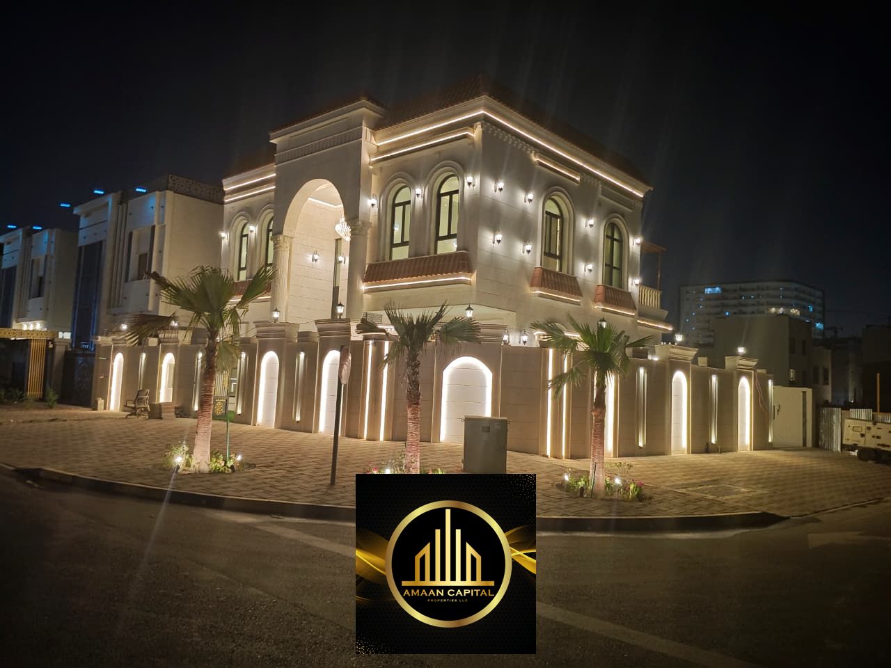 For sale: Corner villa with two streets, super deluxe finish Ajman, Al Helio