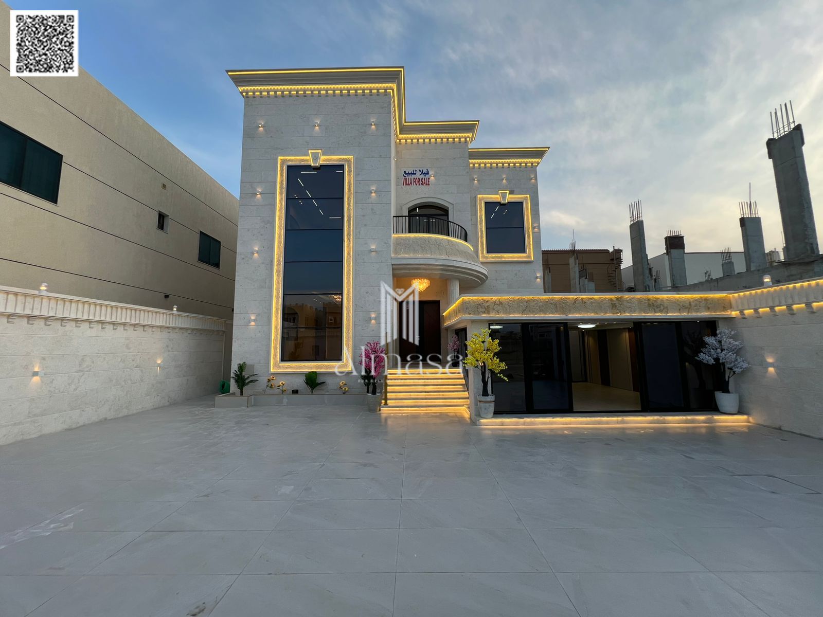 Luxury Villa for Sale in Al Mowaihat 1 with Waterfalls & Roof Lounge – Ready to Move In