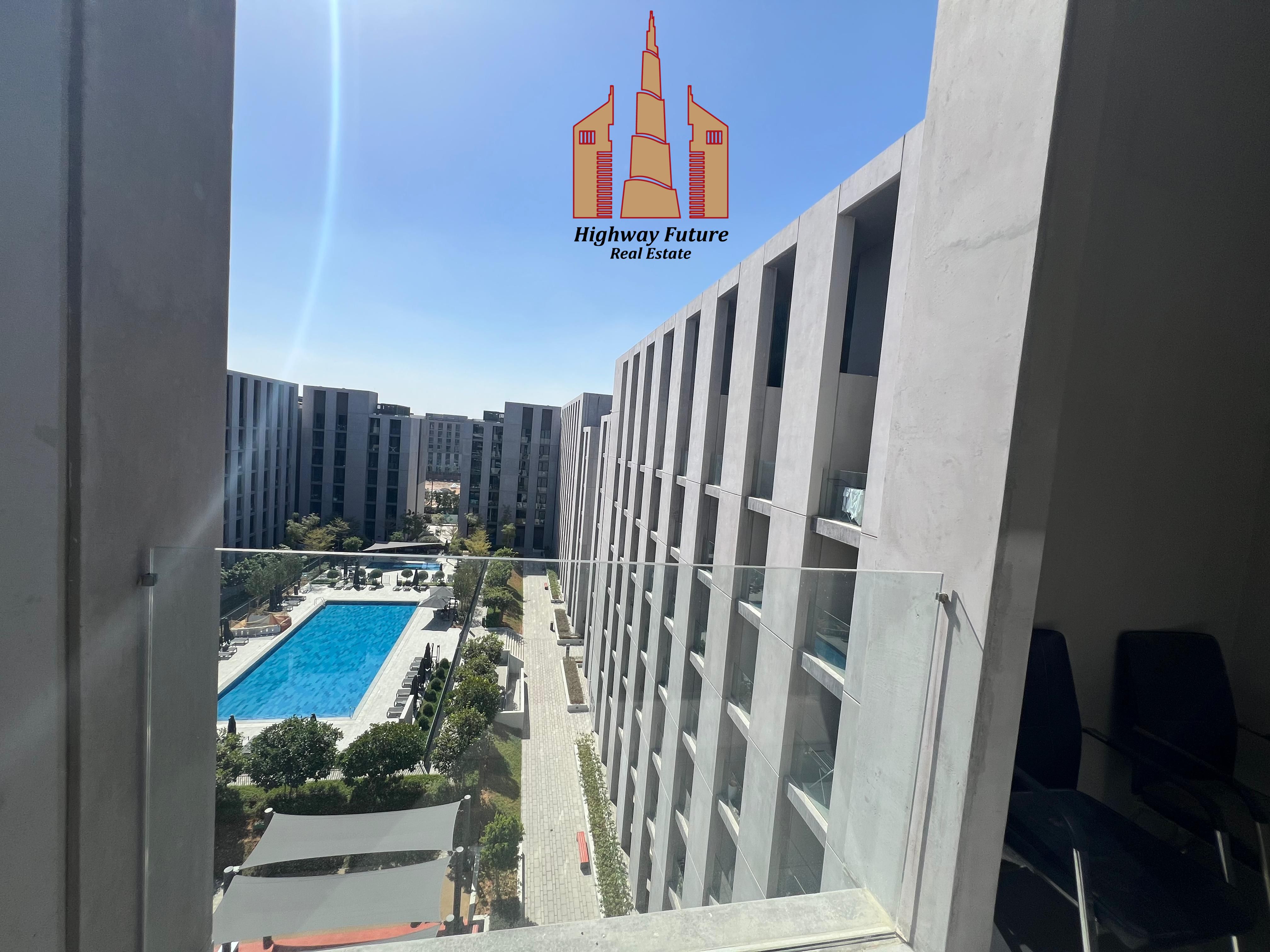 Pool View 1BHK with 2 Balconies | Aljada