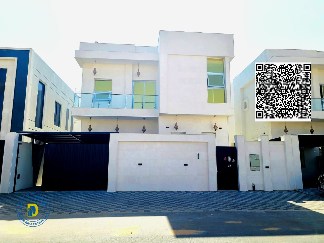 For sale at a great price: a modern villa in Al Yasmin, 5 bedrooms, with electricity, water, Freehold . Bank financing .