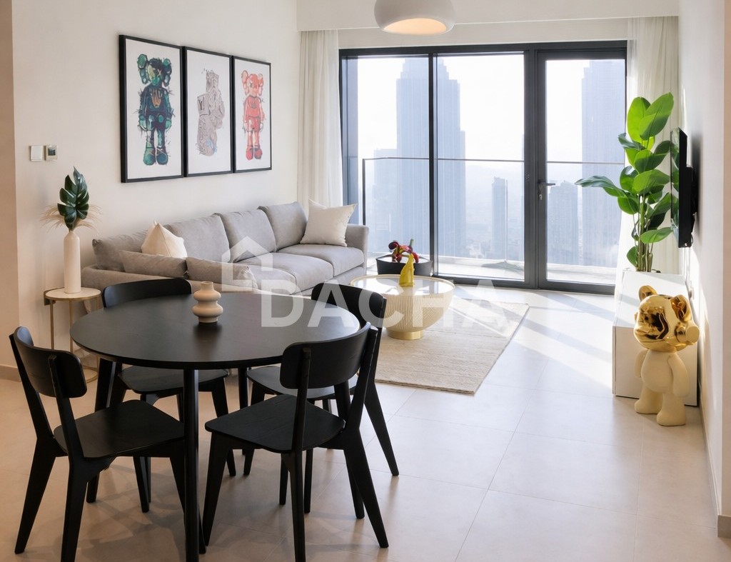 High Floor 2BR |Full Burj Khalifa View |Furnished